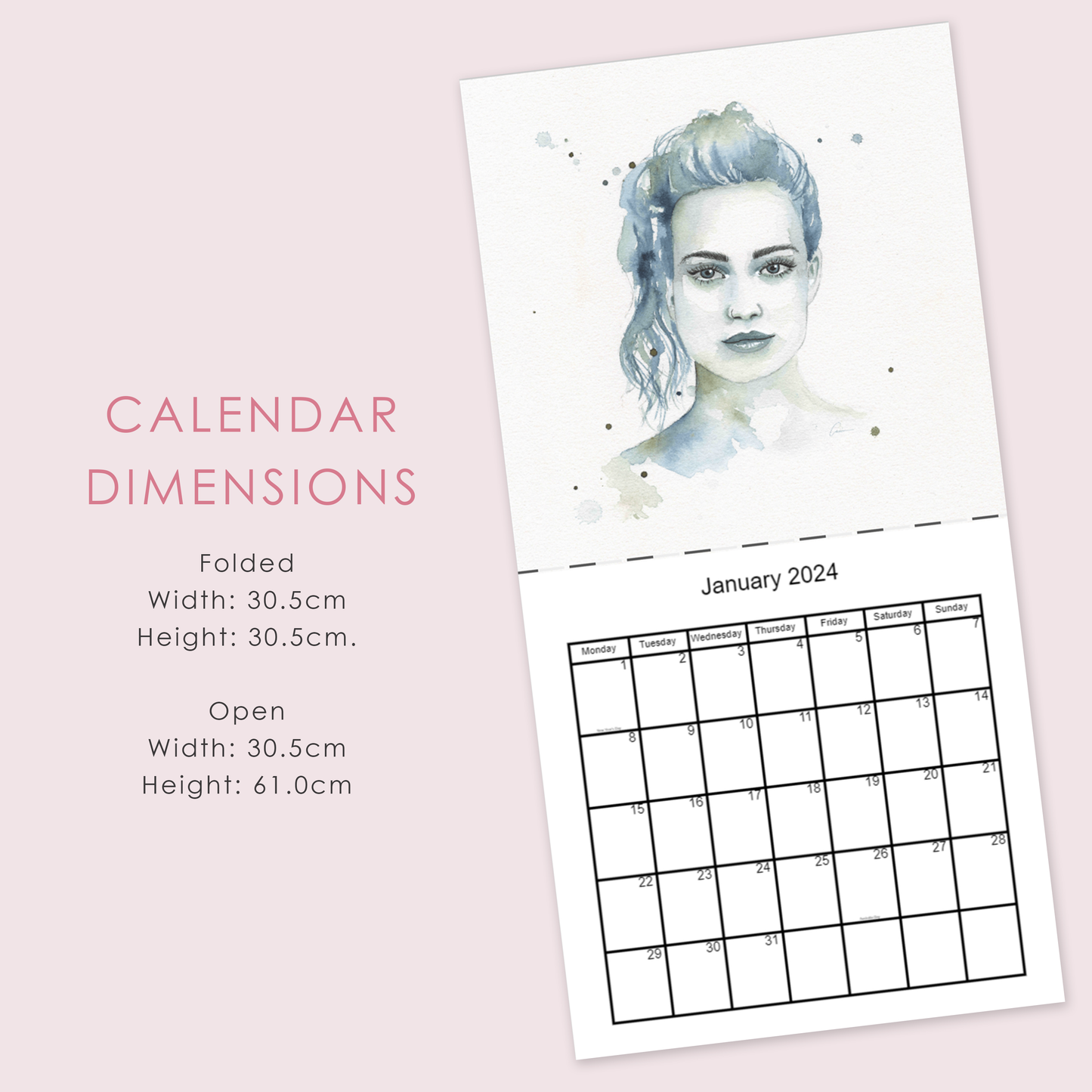 **Pre-Order** 2024 Watercolour Muse Calendar