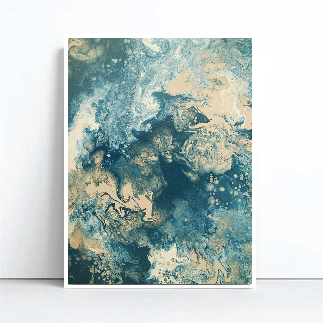 Ocean Blues Art Print - White Border
