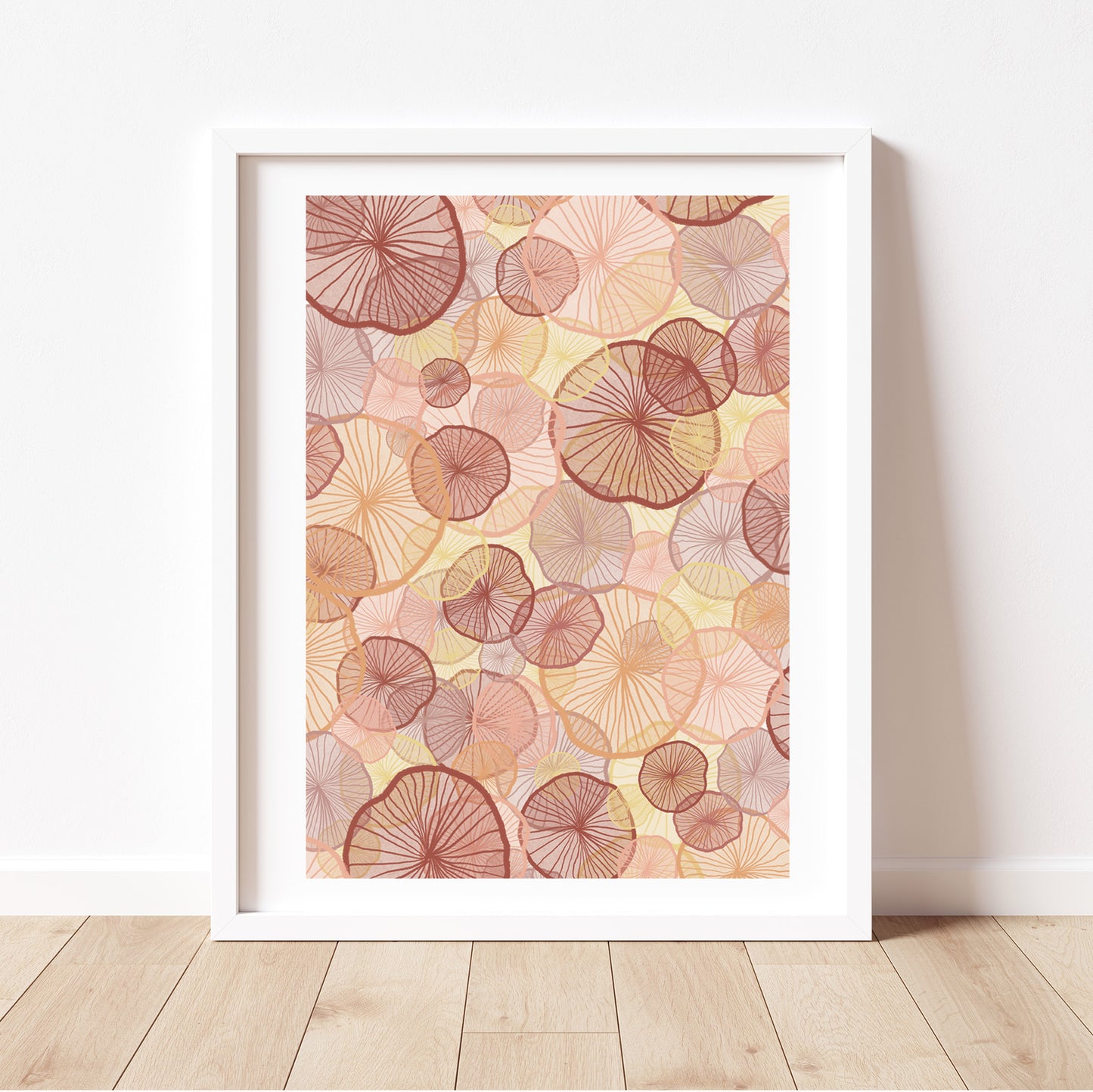 'Coral Circles' | Under the Sea Coral Wall Art Print