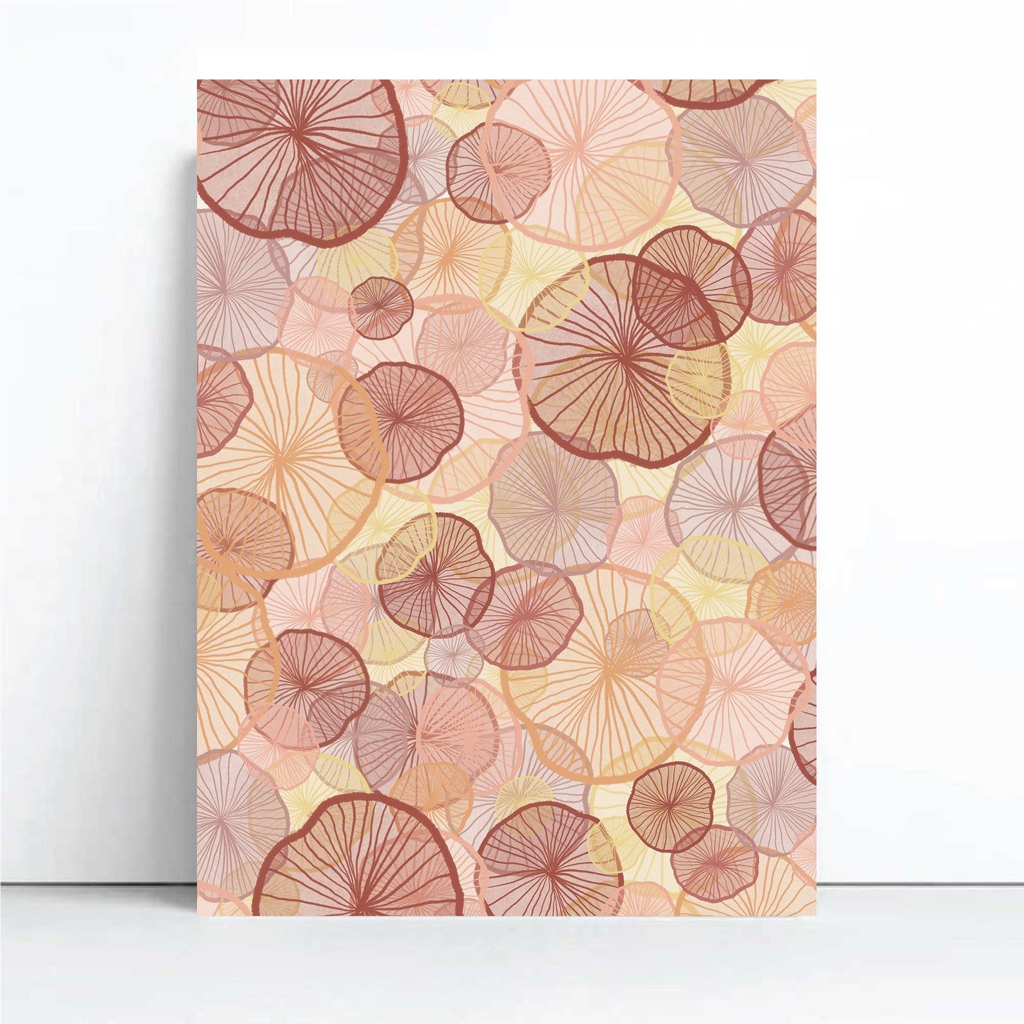 'Coral Circles' | Under the Sea Coral Wall Art Print