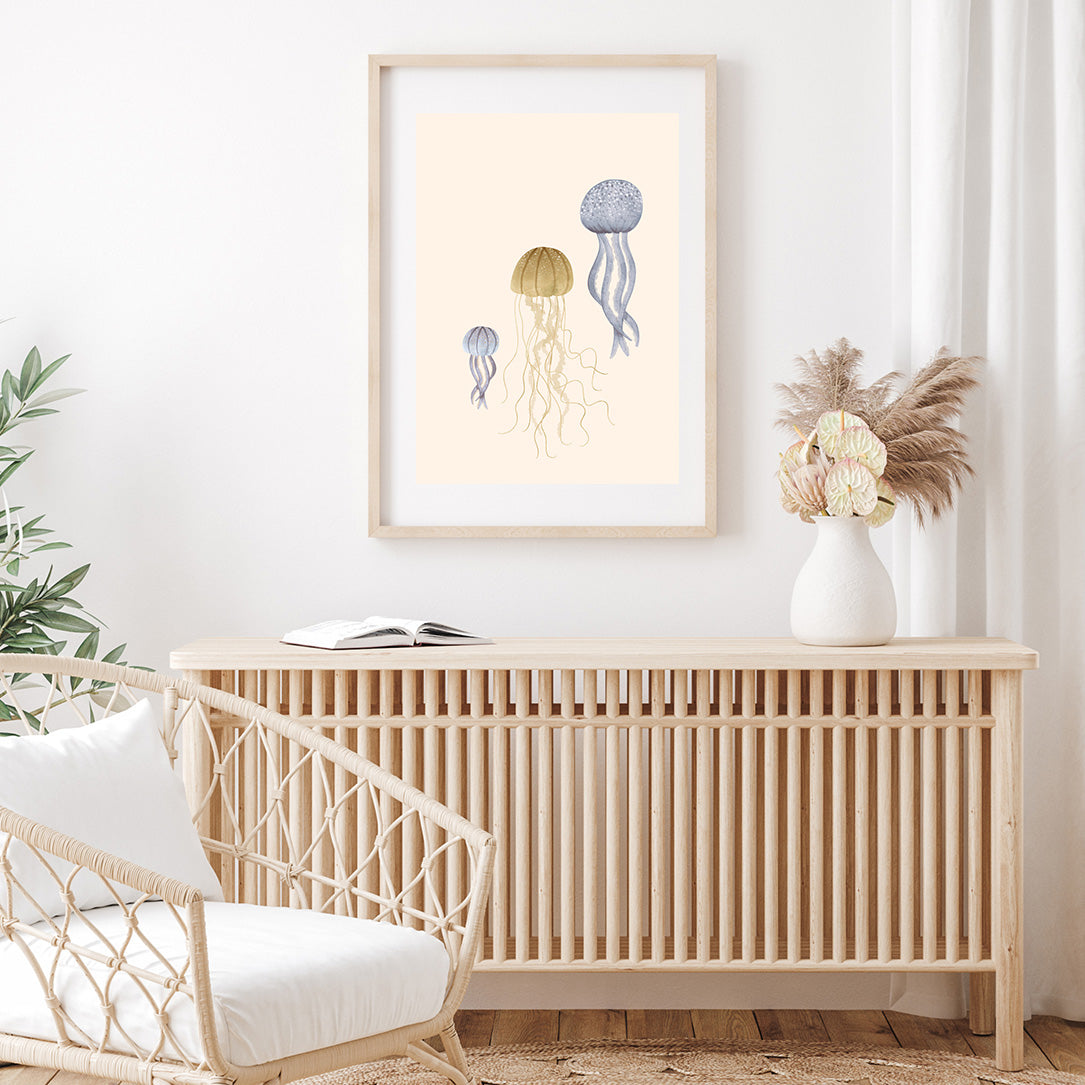 'Whimsical Jellies' | Under the Sea Jellyfish Wall Art Print