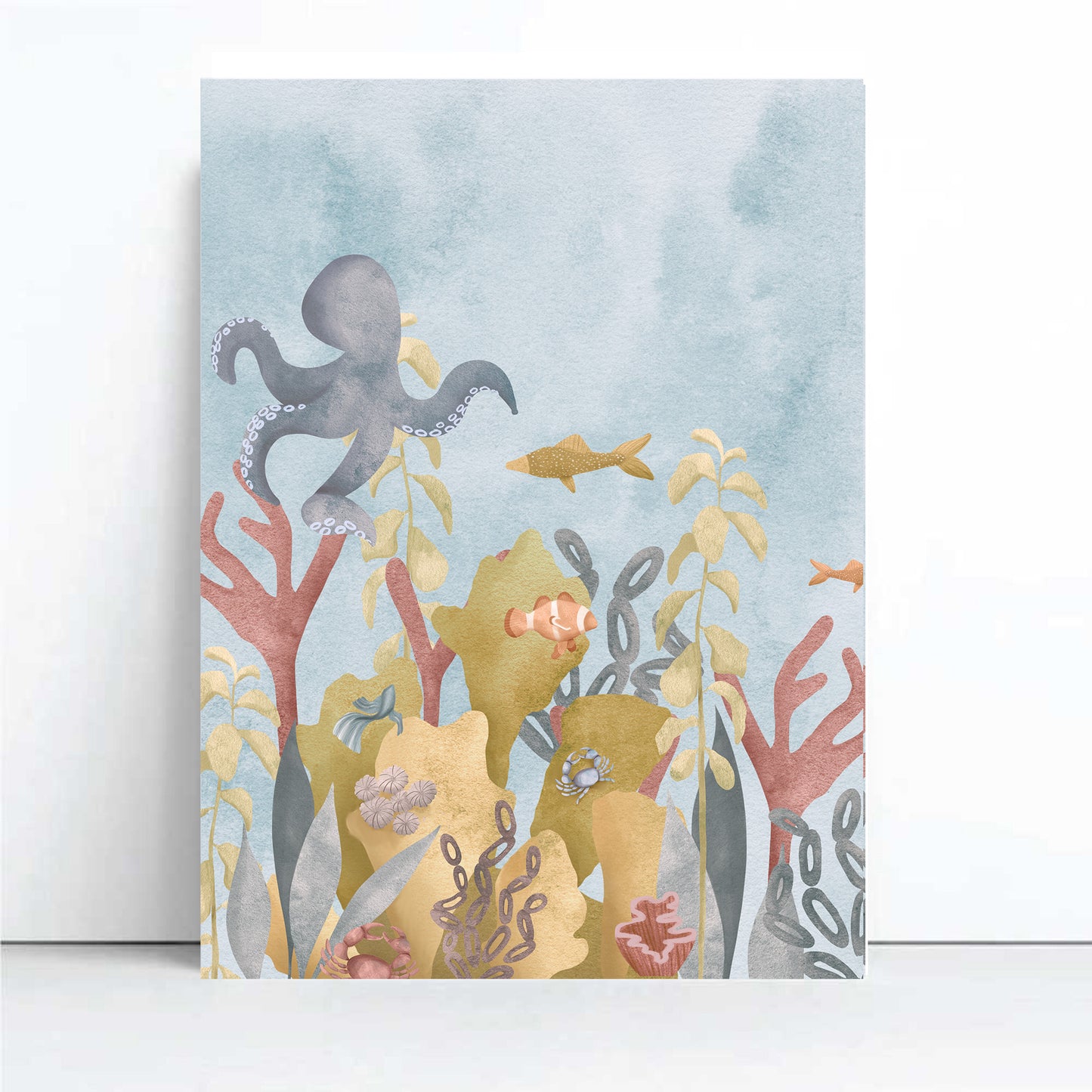 'Seafloor Symphony' Octopus | Under the Sea Wall Art Print