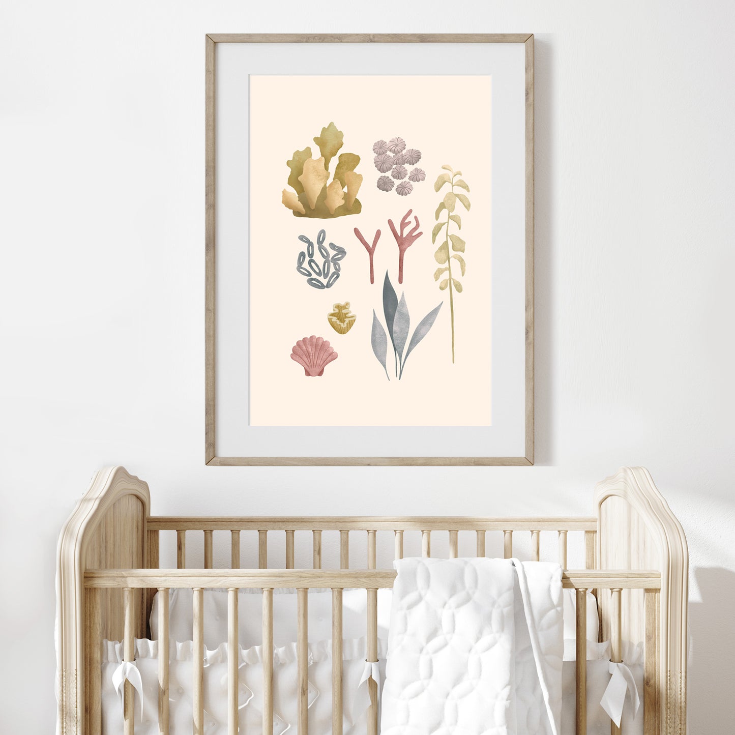 'Seashell and Garden Medley' | Set of 2 Wall Art Prints