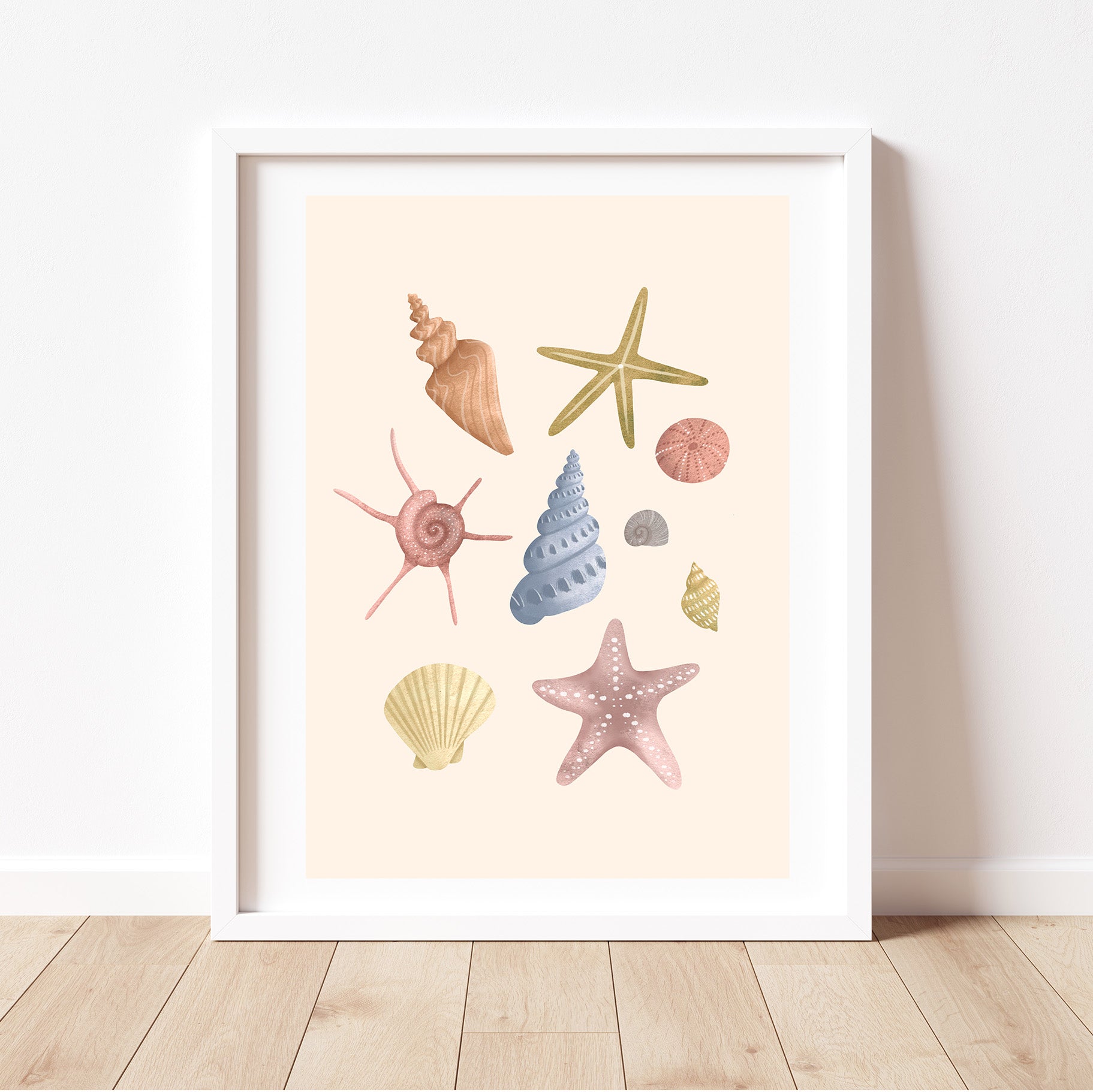 Coastal Medley Seashell Starfish Ocean-Inspired Wall Sculpture