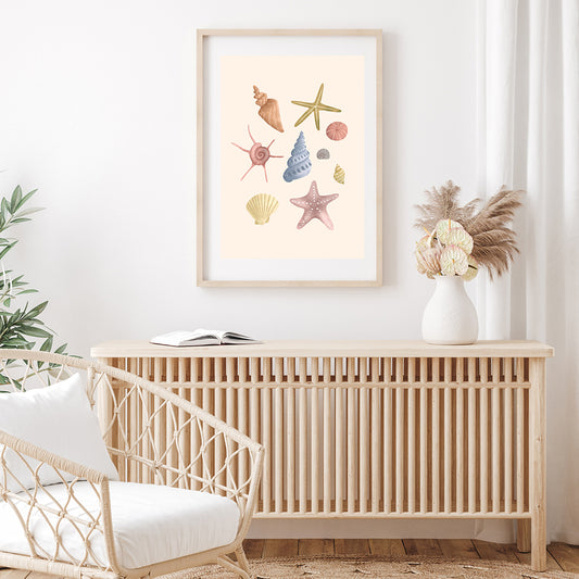 'Seashell Medley' | Under the Sea Shell Wall Art Print