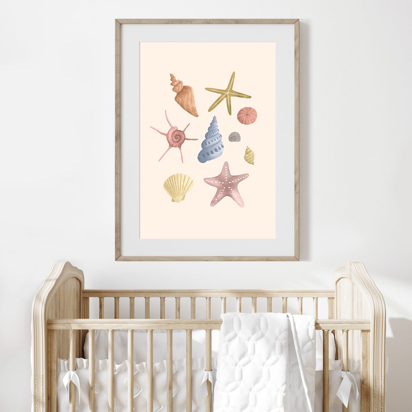 'Seashell and Garden Medley' | Set of 2 Wall Art Prints