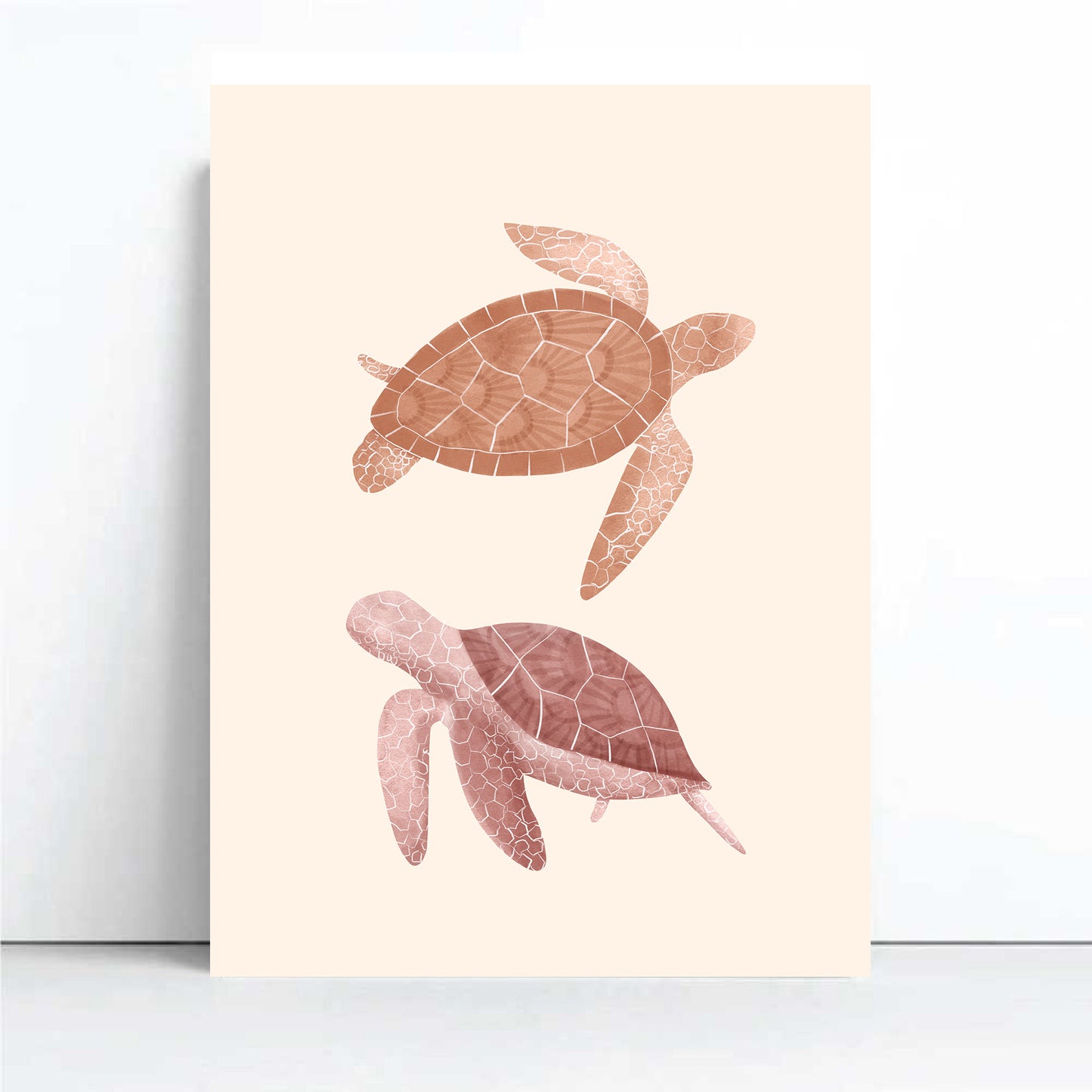 'Coral Companions' | Under the Sea Turtles Wall Art Print