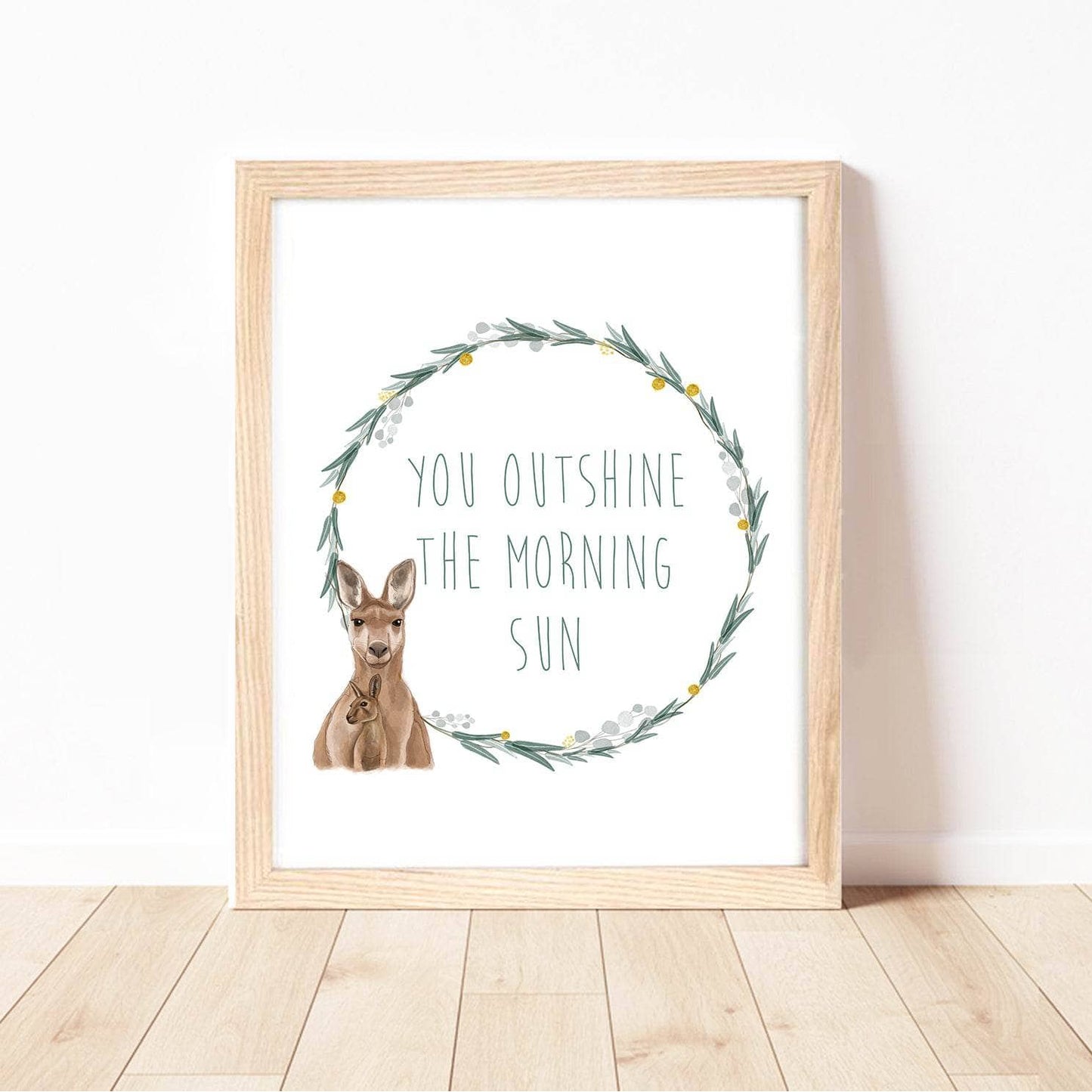 Australian Animals Nursery Wall Art Print | Personalised with Custom Name or Quote