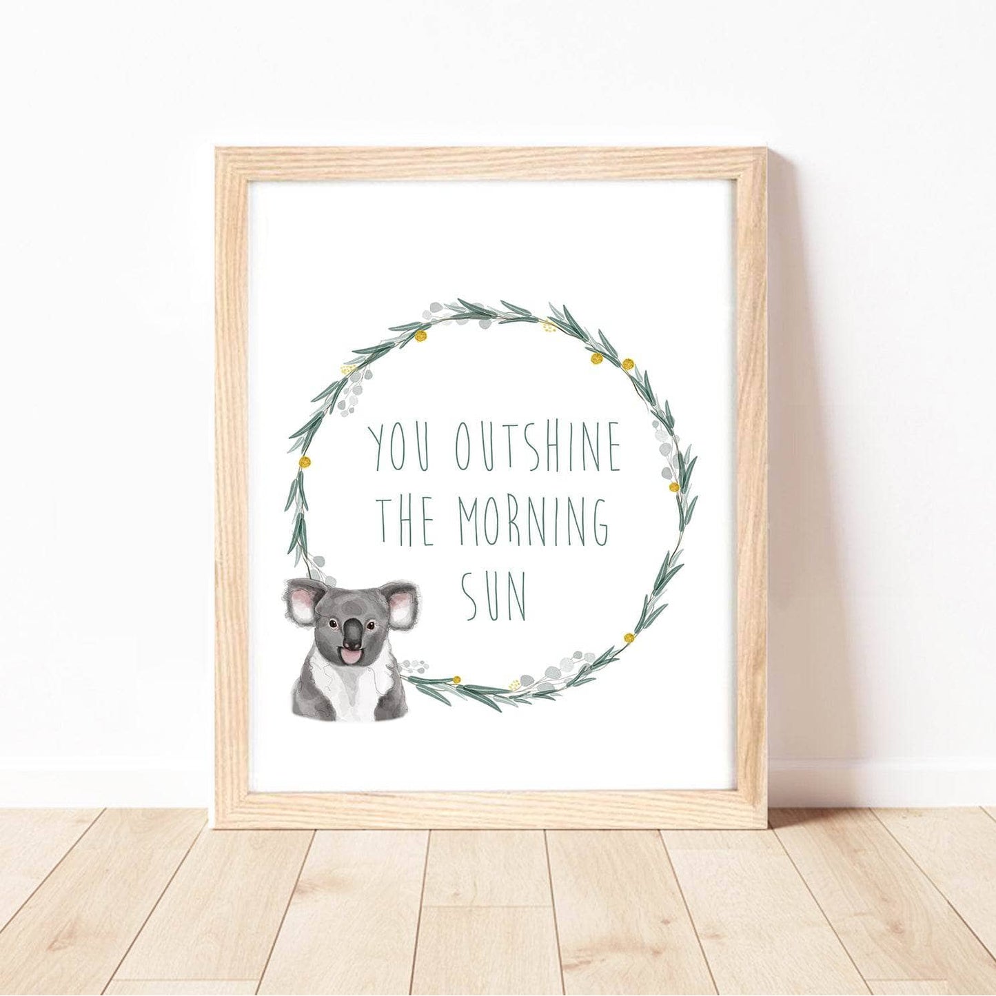 Australian Animals Nursery Wall Art Print | Personalised with Custom Name or Quote