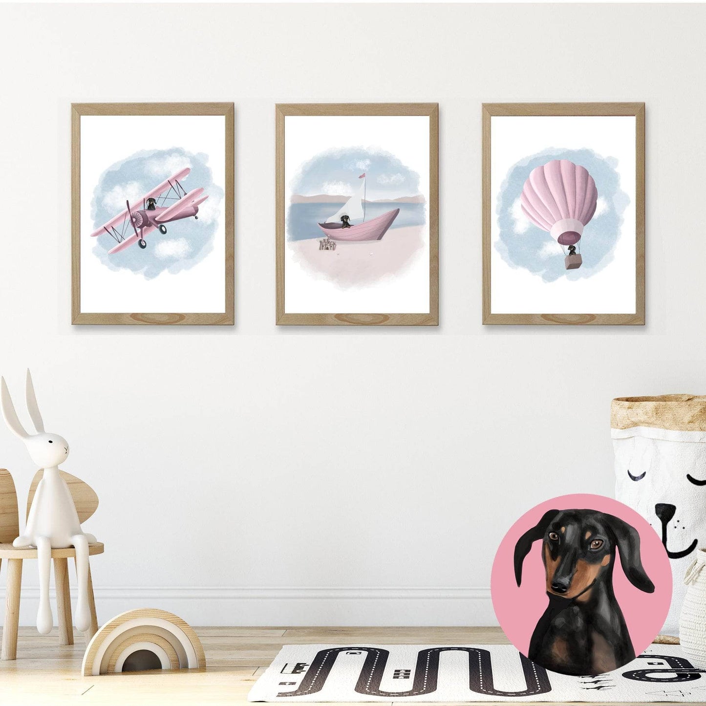 Dogs on Adventures | Set of 3 Mix & Match Wall Art Prints