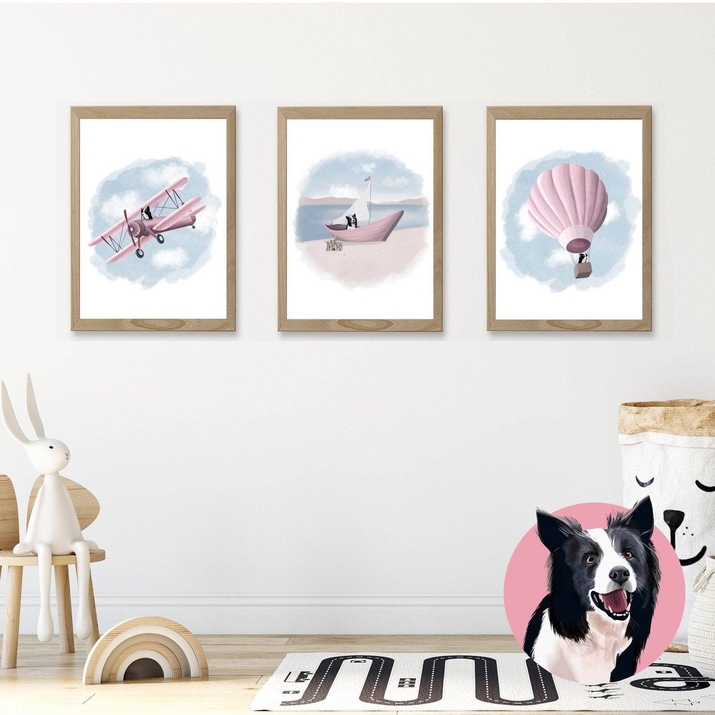 Dogs on Adventures | Set of 3 Mix & Match Wall Art Prints