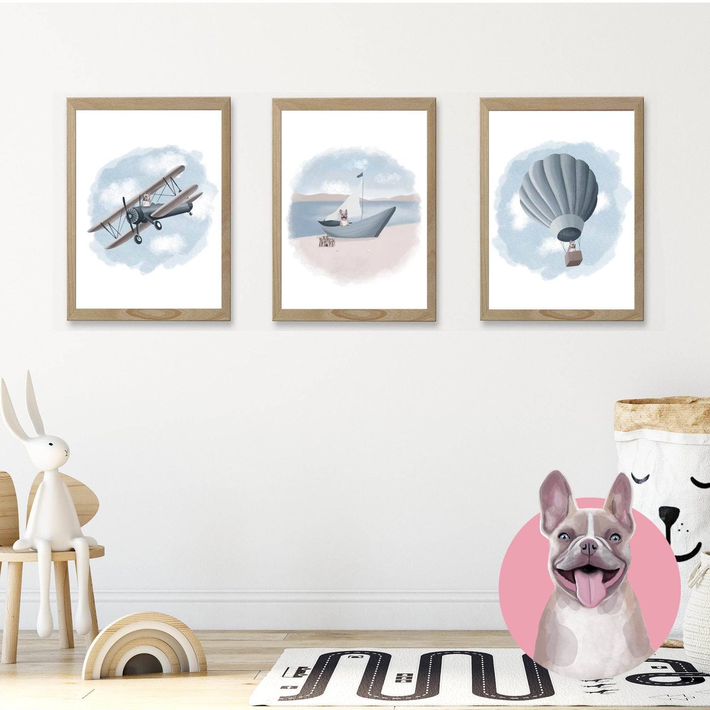 Dogs on Adventures | Set of 3 Mix & Match Wall Art Prints