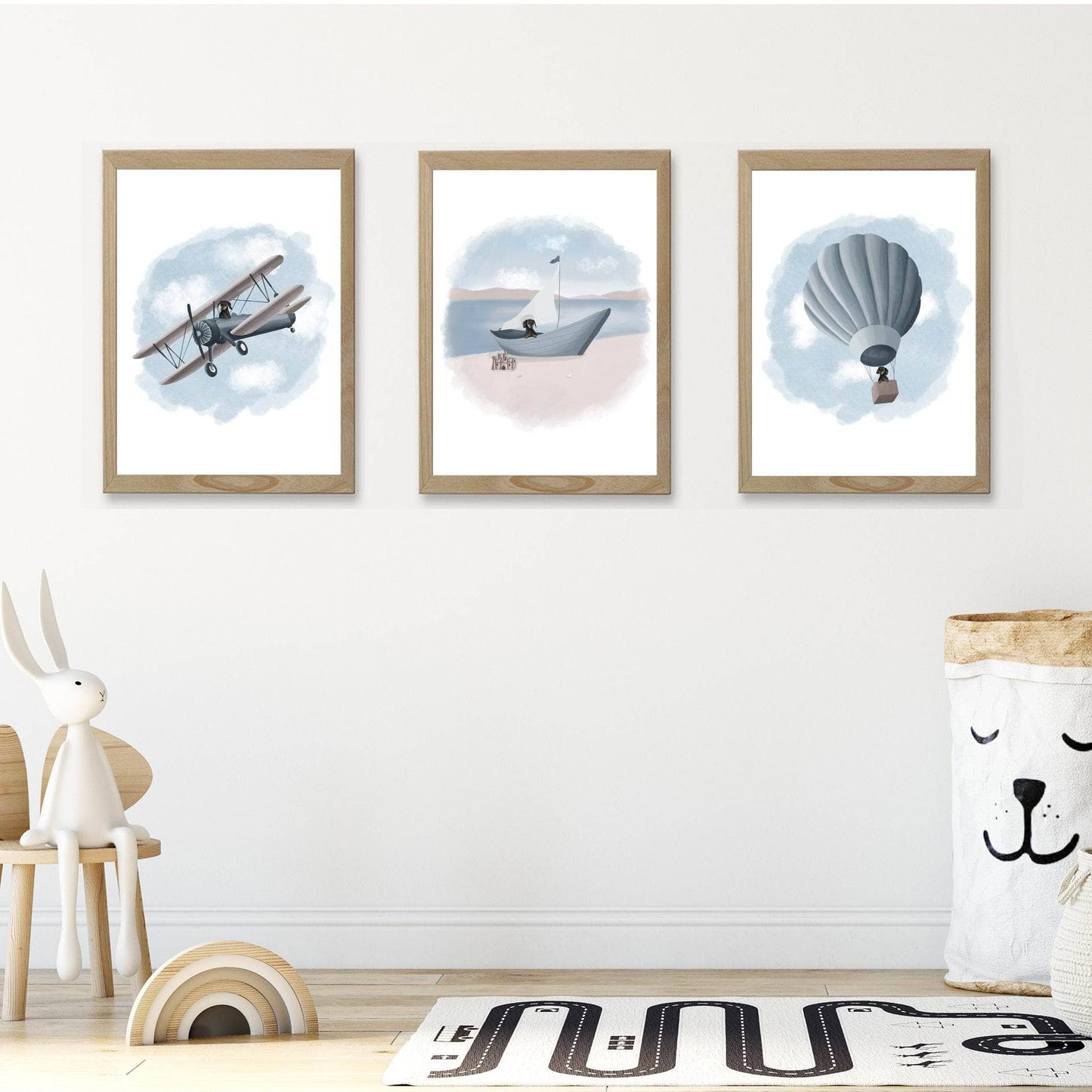 Dogs on Adventures | Set of 3 Mix & Match Wall Art Prints