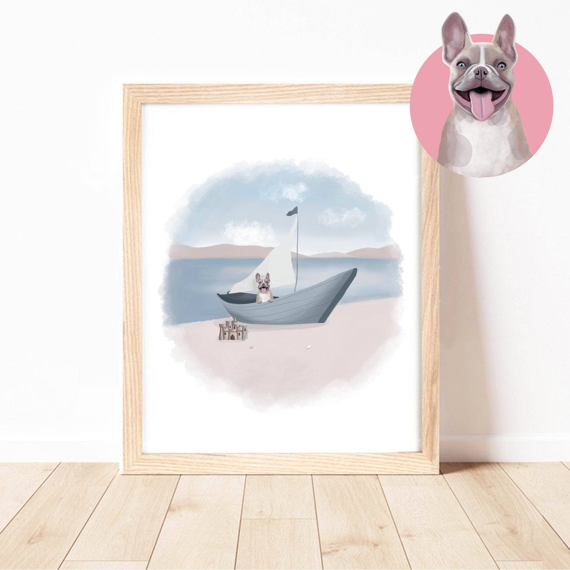 Dogs on Adventures Wall Art Print | Boat