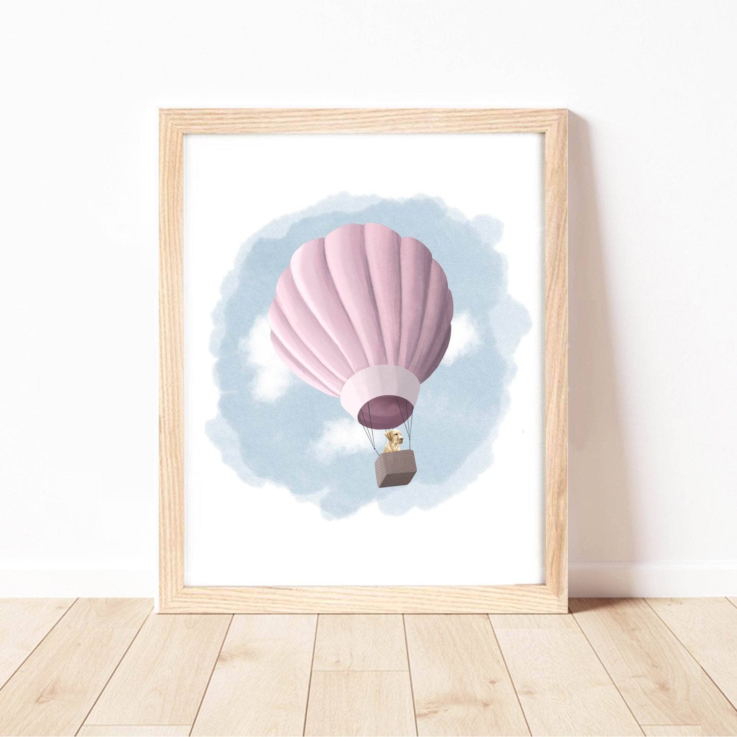 Dogs on Adventures Wall Art Print | Hot Air Balloon