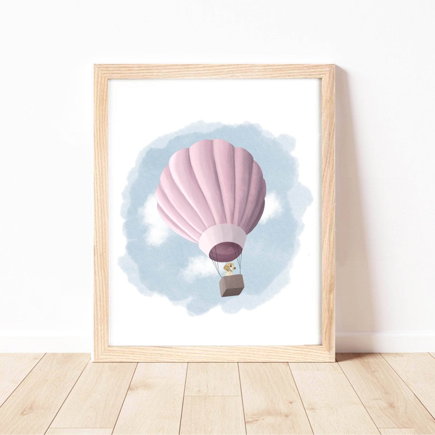 Dogs on Adventures Wall Art Print | Hot Air Balloon