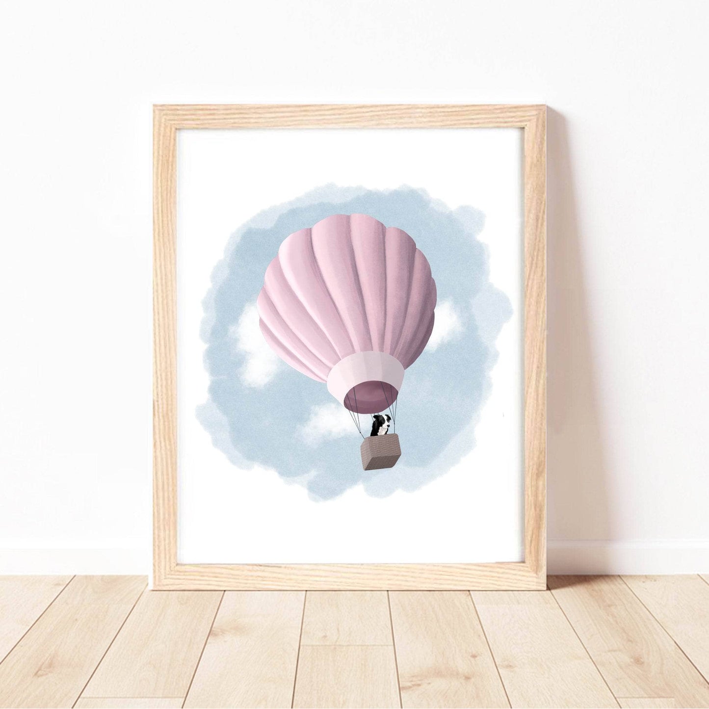 Dogs on Adventures Wall Art Print | Hot Air Balloon