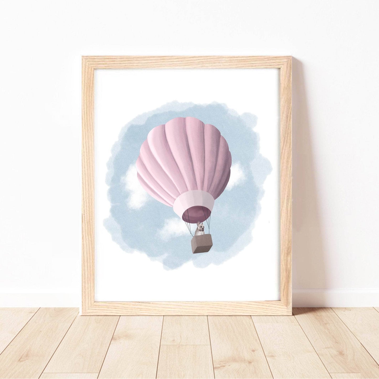 Dogs on Adventures Wall Art Print | Hot Air Balloon