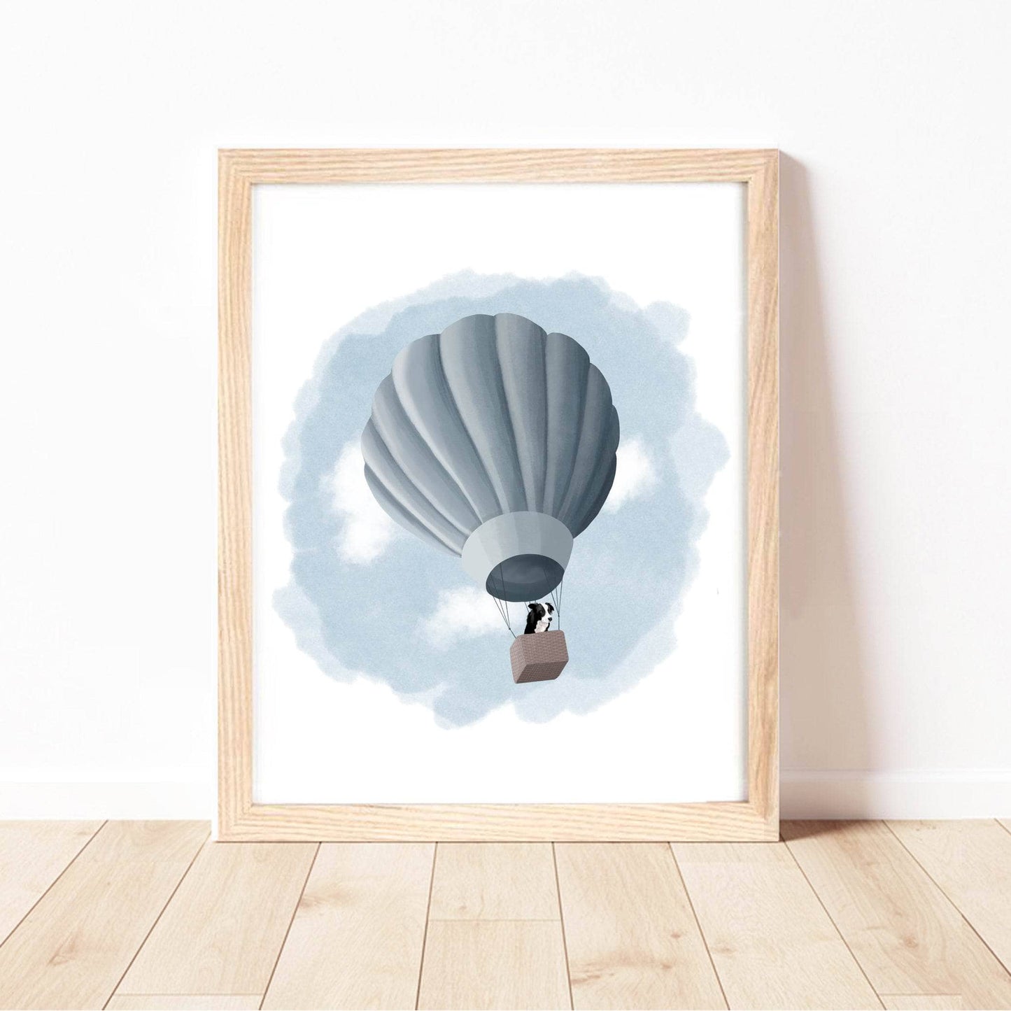 Dogs on Adventures Wall Art Print | Hot Air Balloon