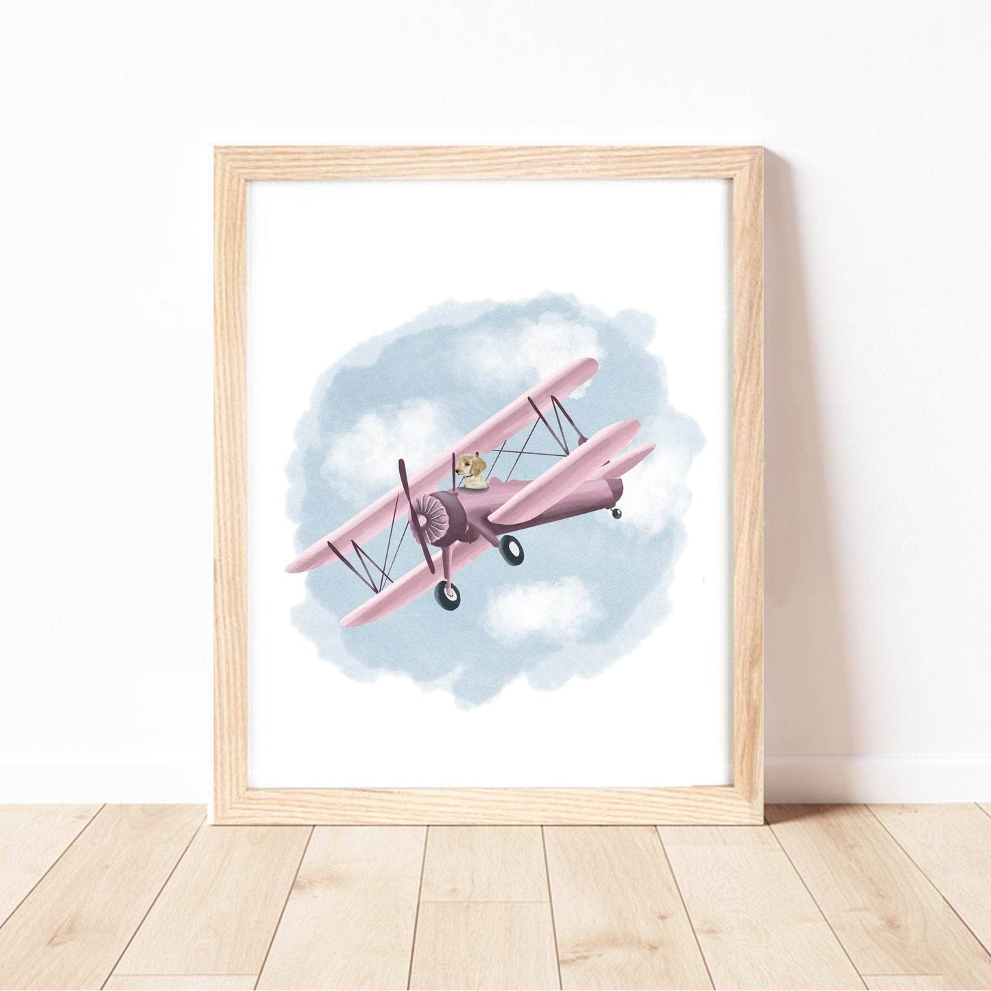 Dogs on Adventures Wall Art Print | Plane