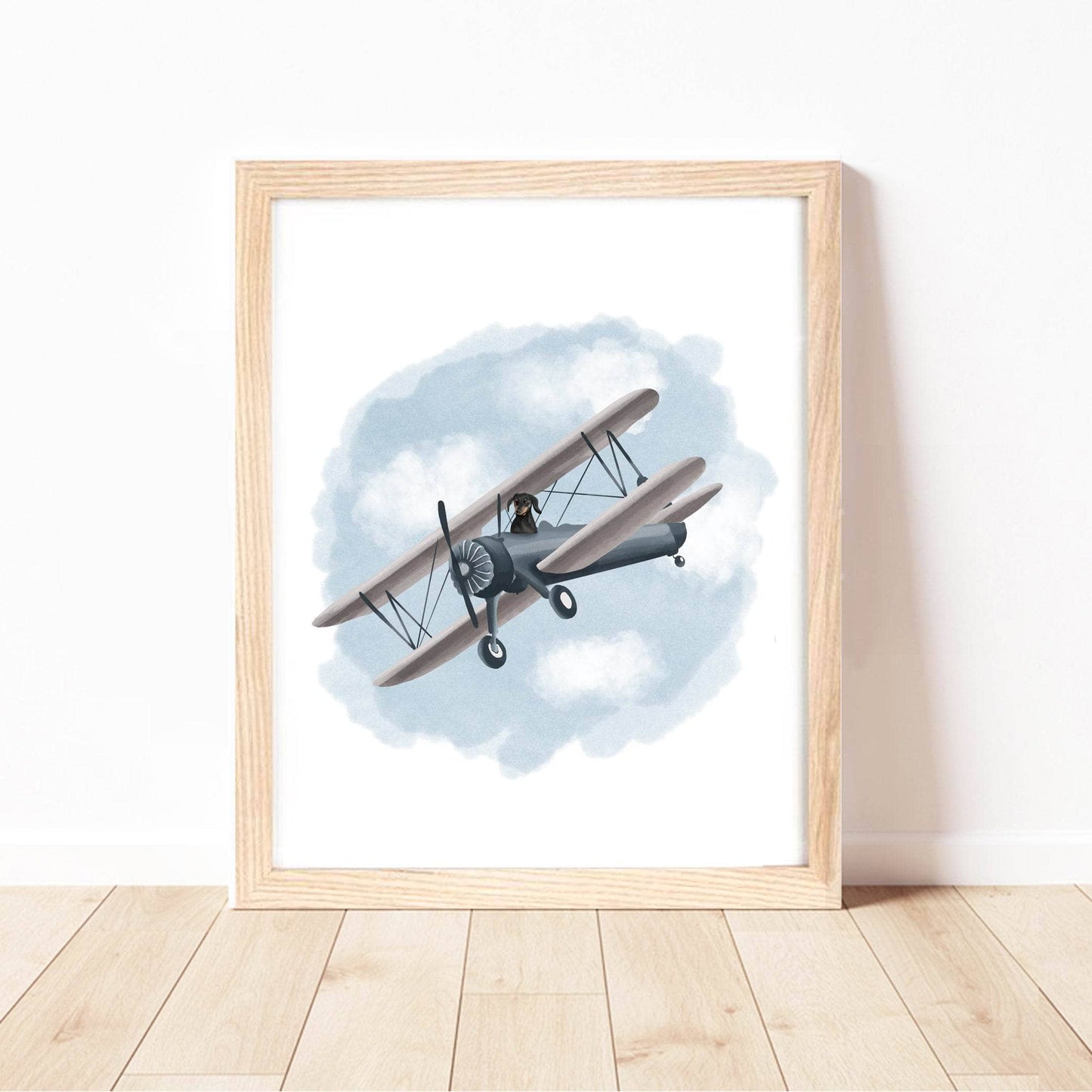 Dogs on Adventures Wall Art Print | Plane