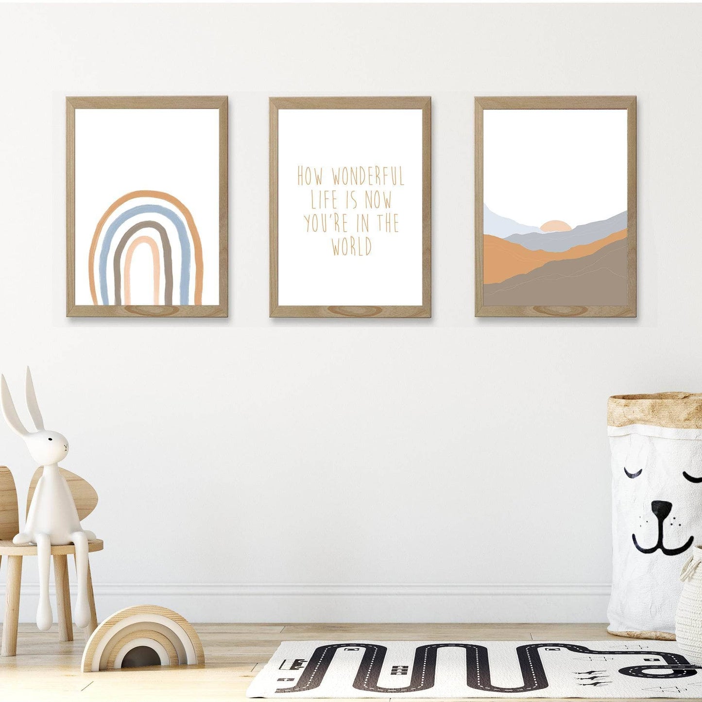 Kids Nursery Wall Art Print | Over the Rainbow