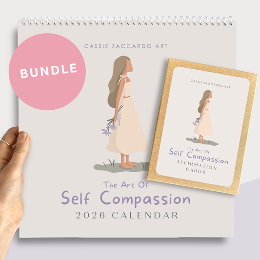 The Art of Self Compassion Bundle | 2026 Calendar & Affirmation Cards *Pre-Order*