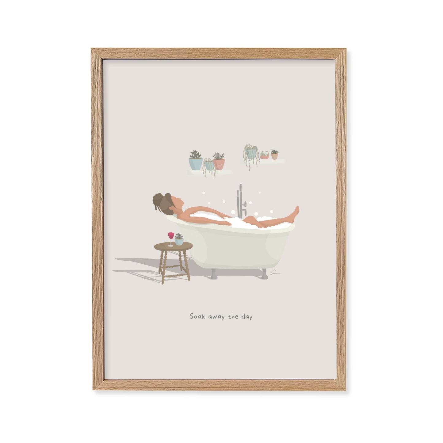 Bathtub Relaxation – Women’s Self-Care Art Print