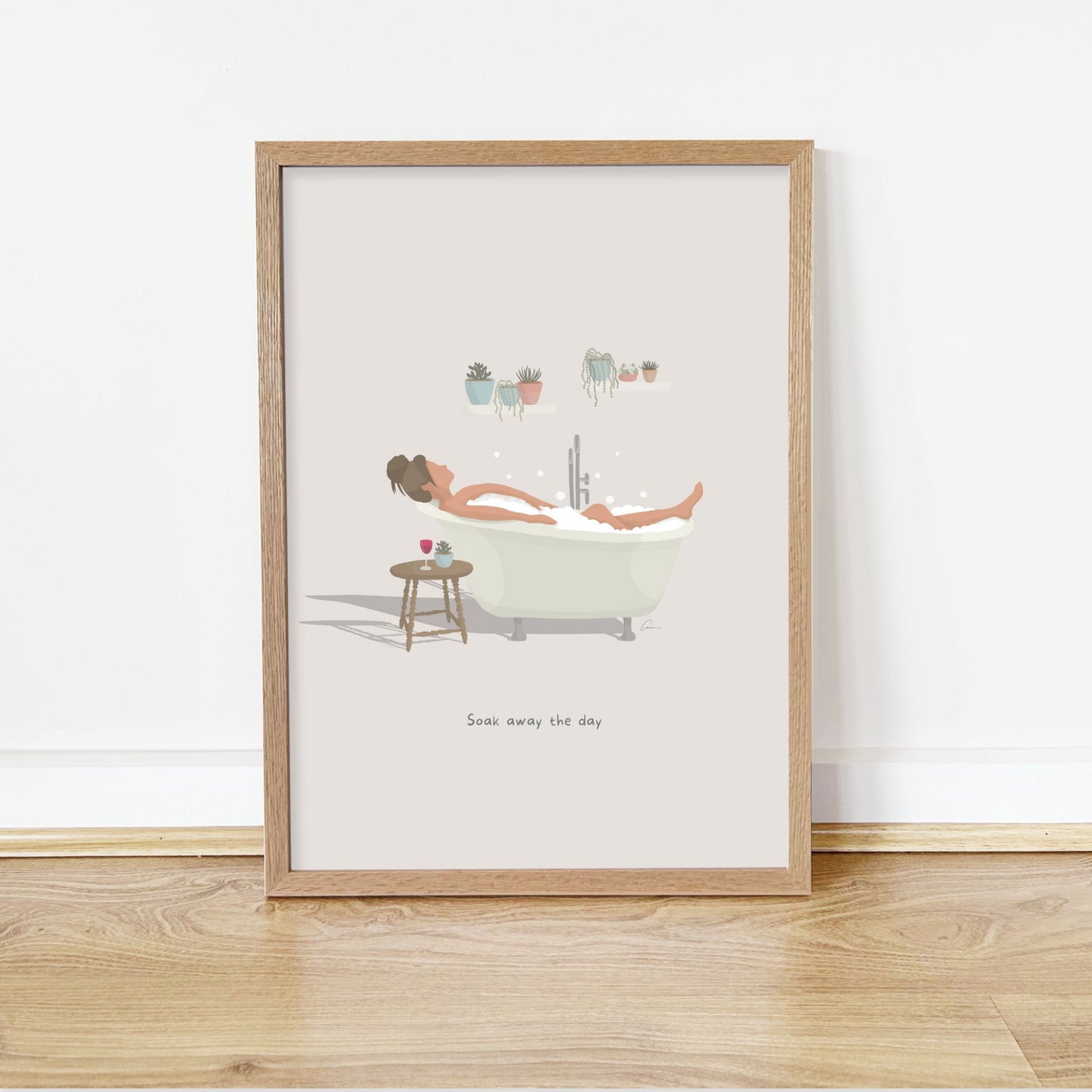 Bathtub Relaxation – Women’s Self-Care Art Print