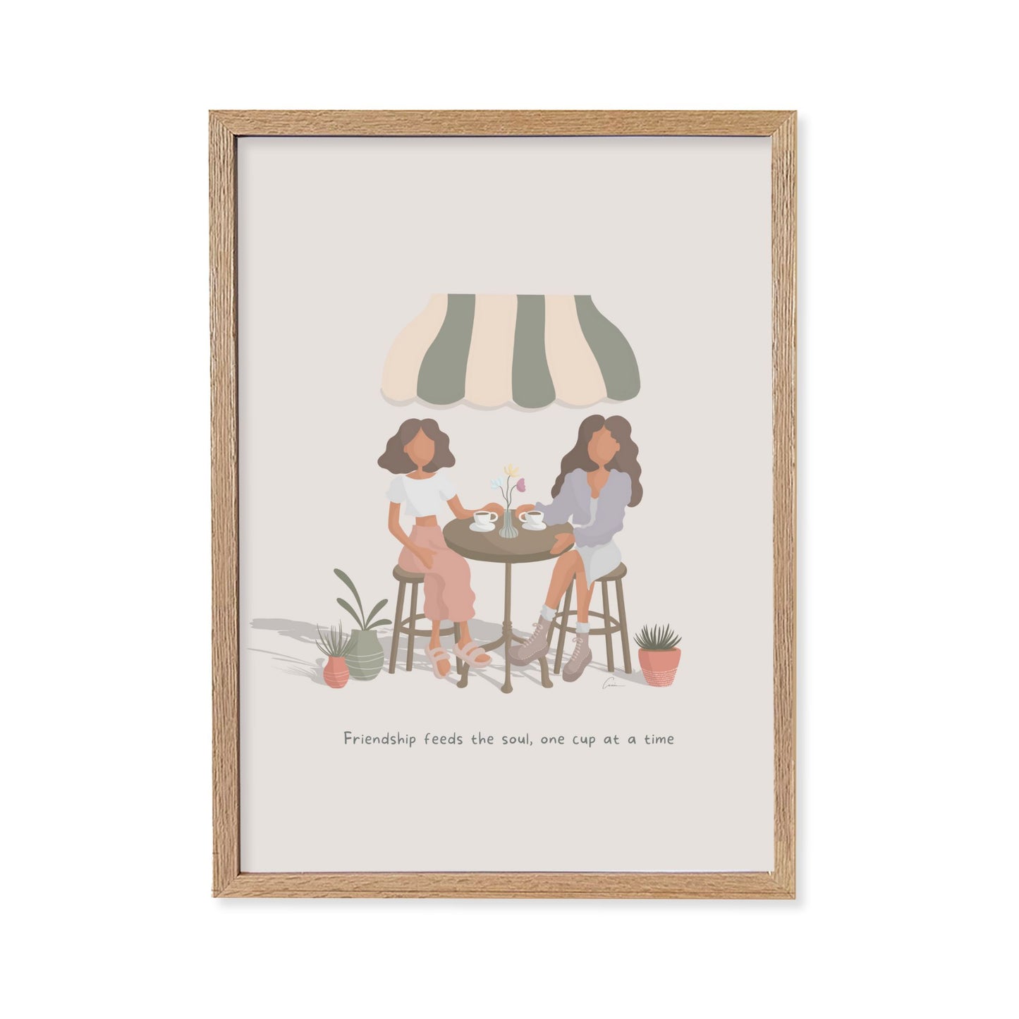 Soulful Coffee Date | Female Friendship Art Print