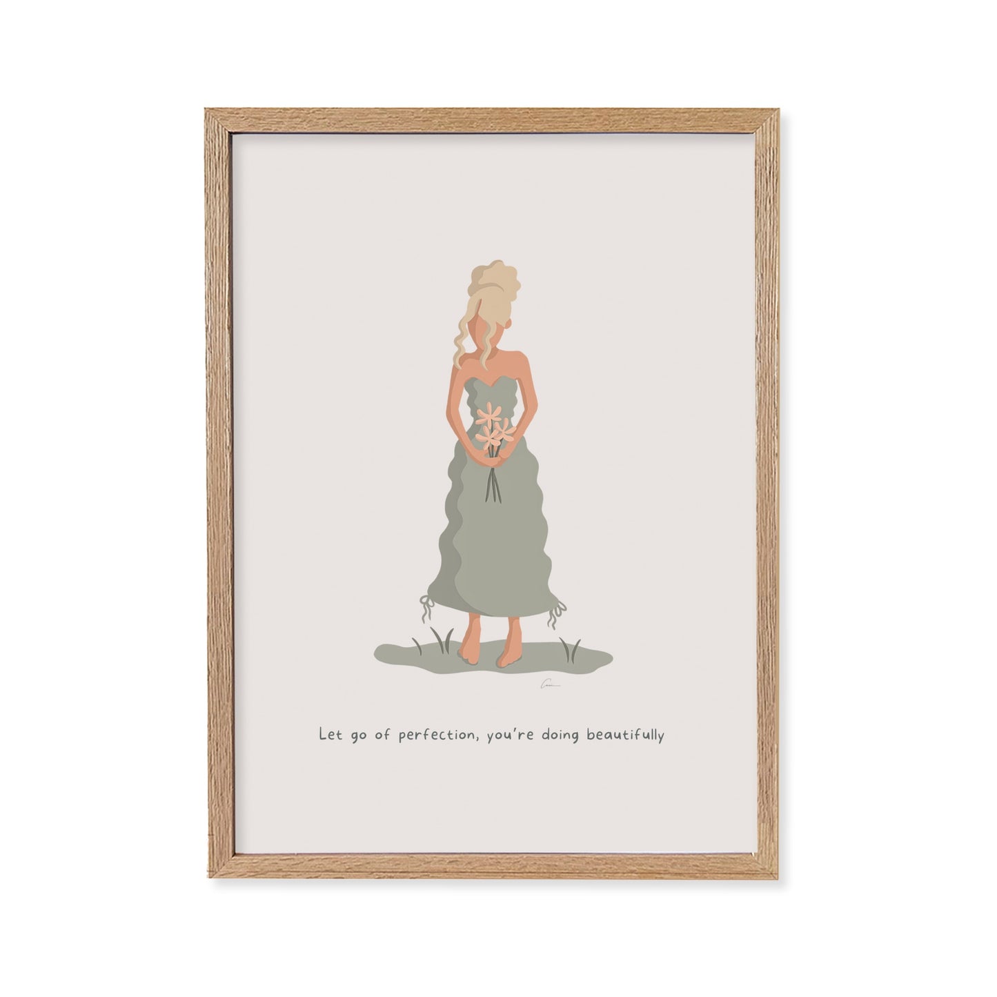Let Go of Perfection - Calming Female Illustration Print *Pre-Order*