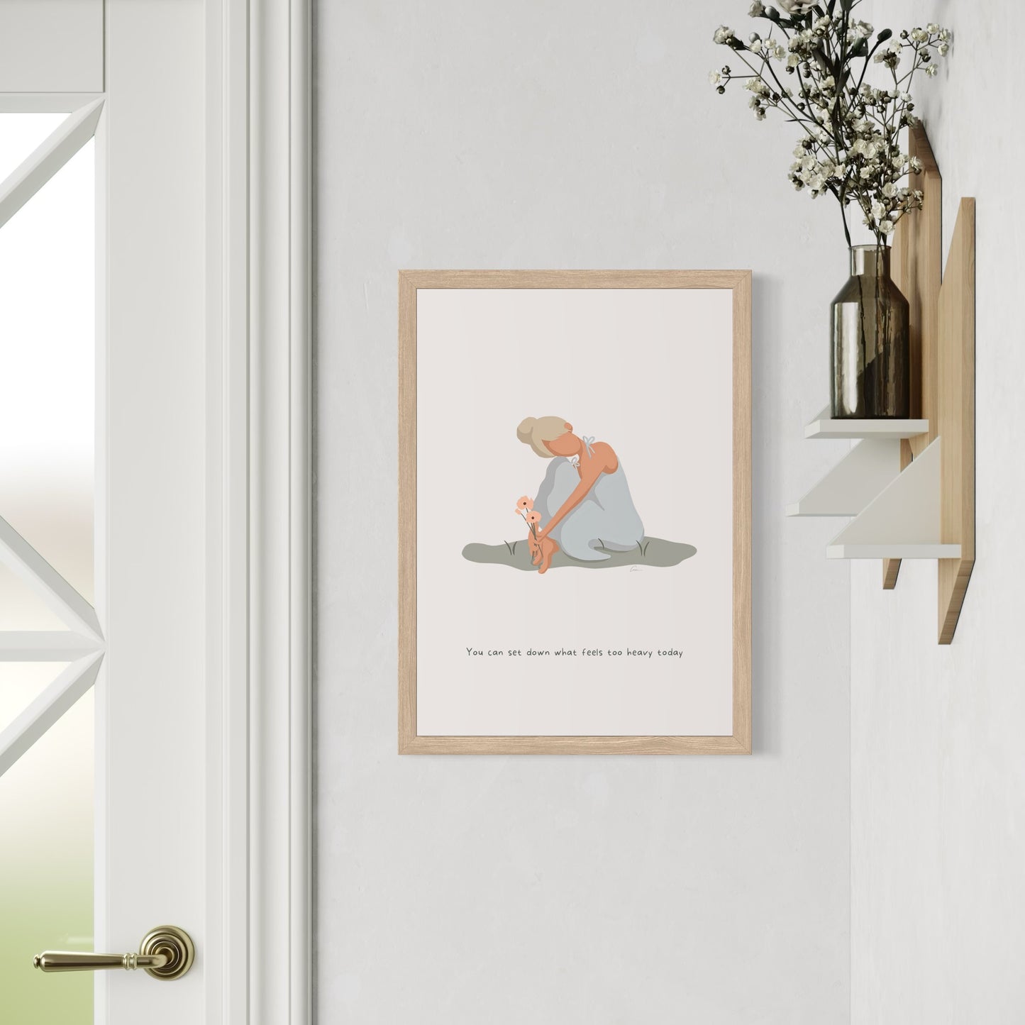 Set Down The Heavy - Calming Female Illustration Print *Pre-Order*