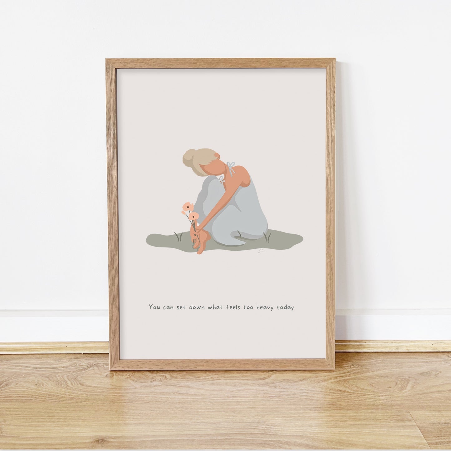 Set Down The Heavy - Calming Female Illustration Print *Pre-Order*