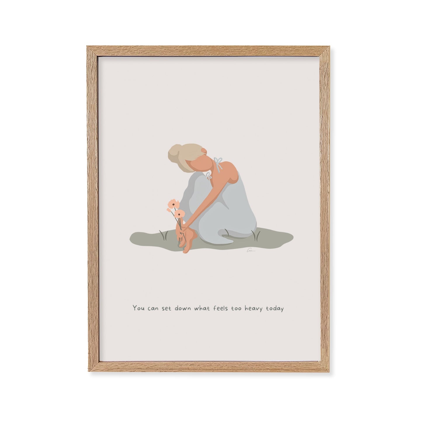Set Down The Heavy - Calming Female Illustration Print *Pre-Order*