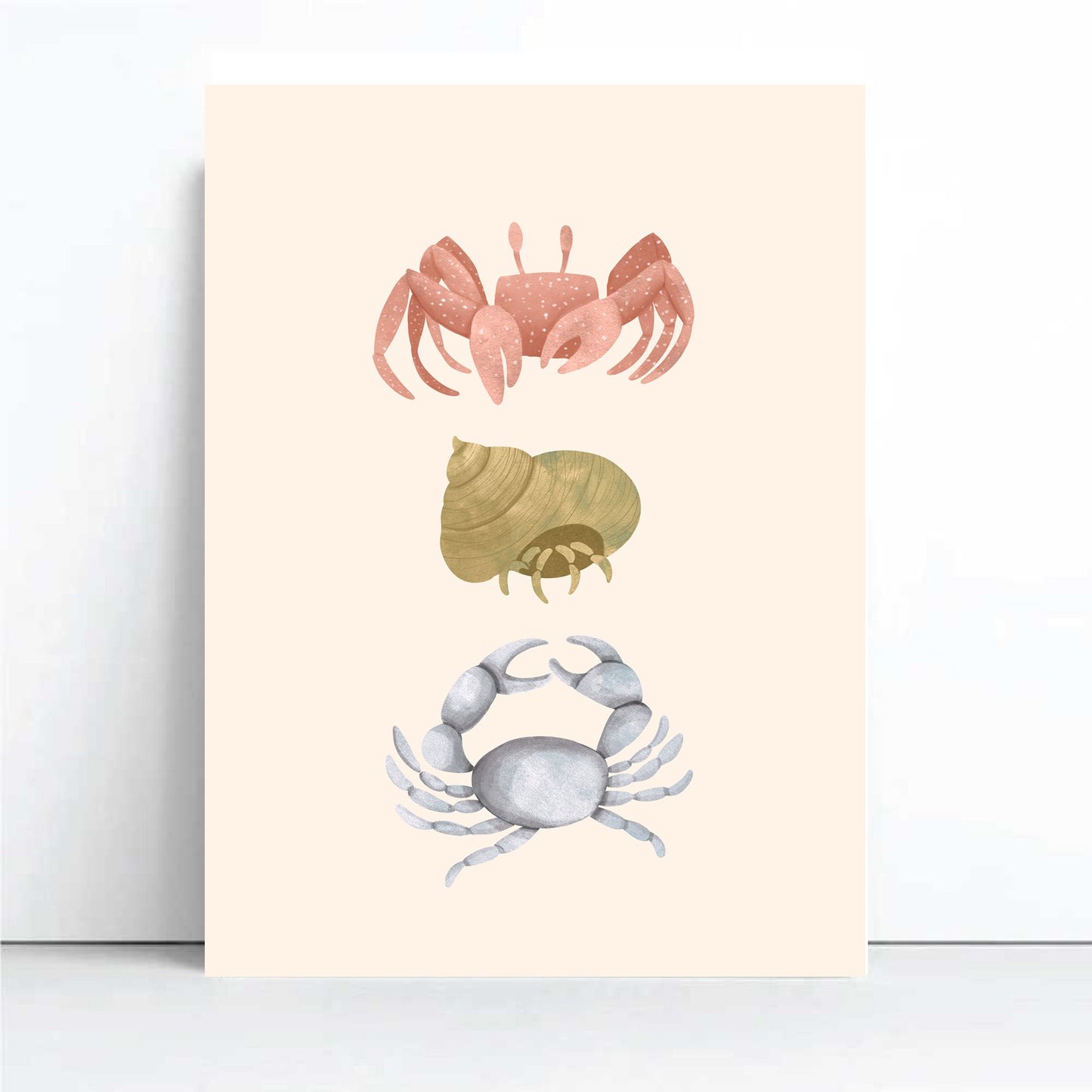 'Coastal Crustaceans' | Under the Sea Crabs Wall Art Print