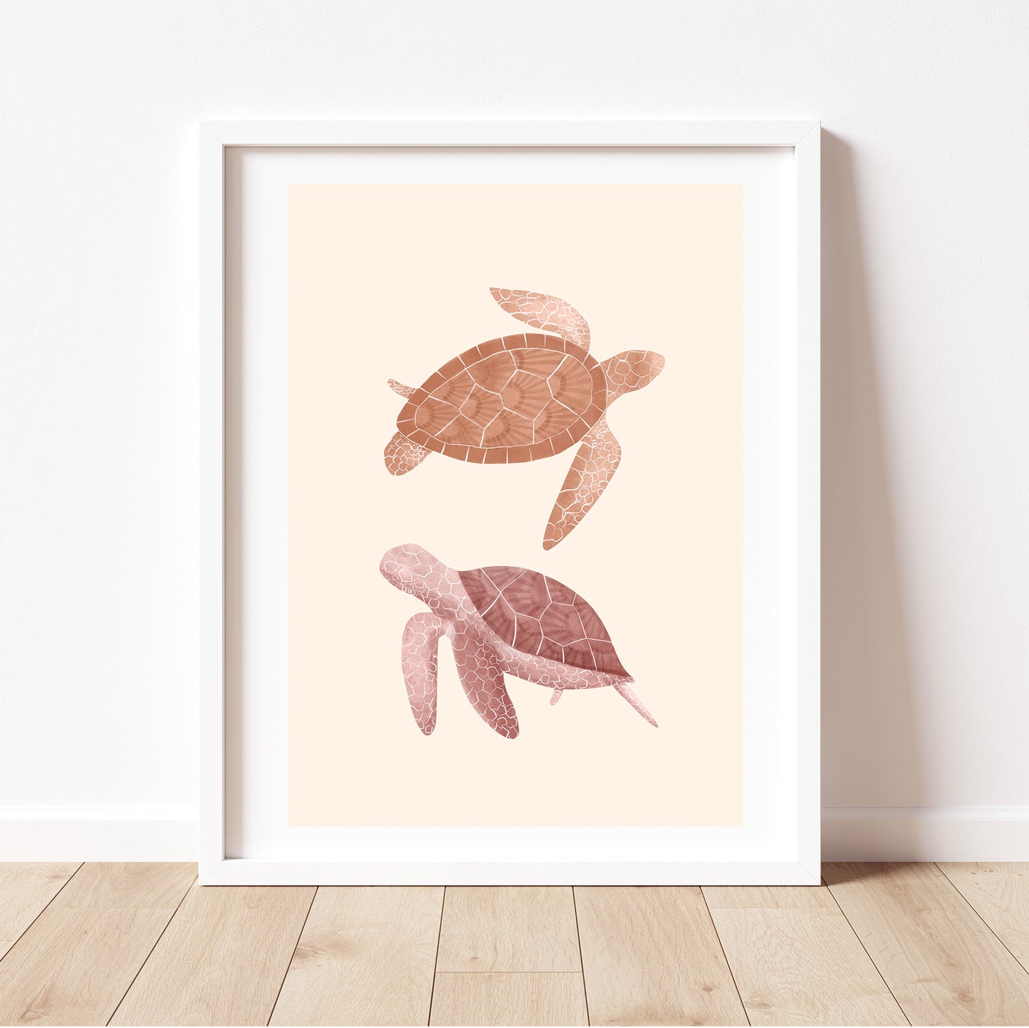 'Coral Companions' | Under the Sea Turtles Wall Art Print
