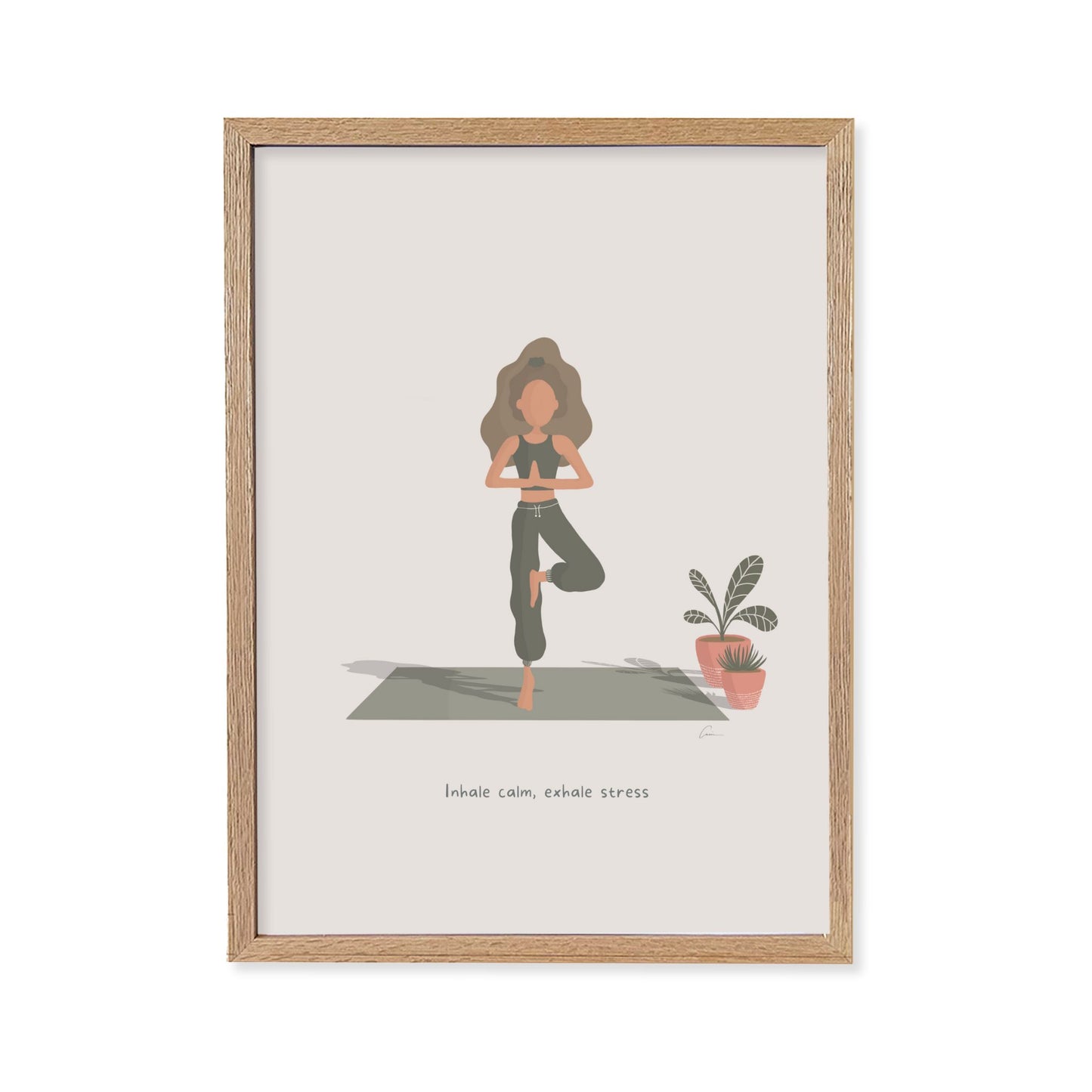 Yoga Pose – Calming Women’s Art Print