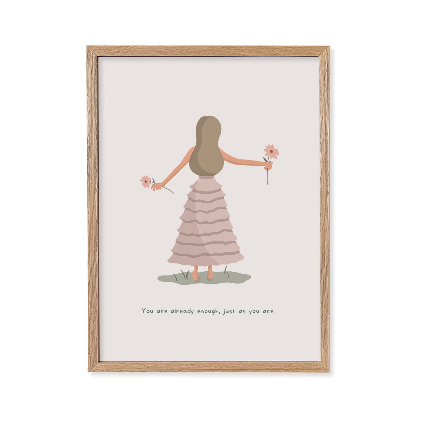 You Are Enough - Calming Female Illustration Print *Pre-Order*