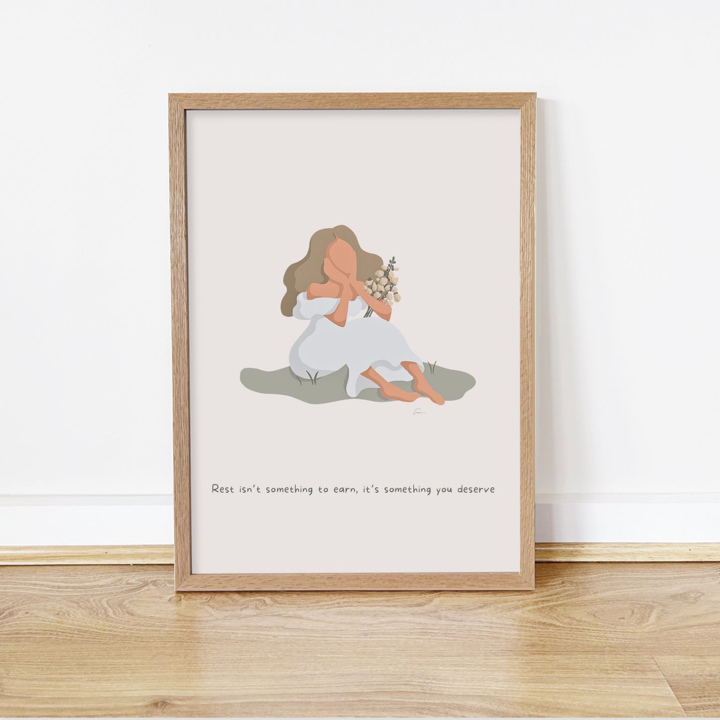 You Deserve Rest - Calming Female Illustration Print *Pre-Order*