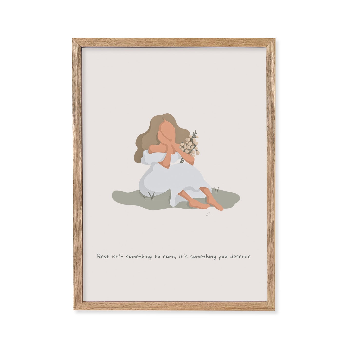 You Deserve Rest - Calming Female Illustration Print *Pre-Order*