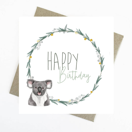 Happy Birthday Koala | Australian Animals Greeting Card