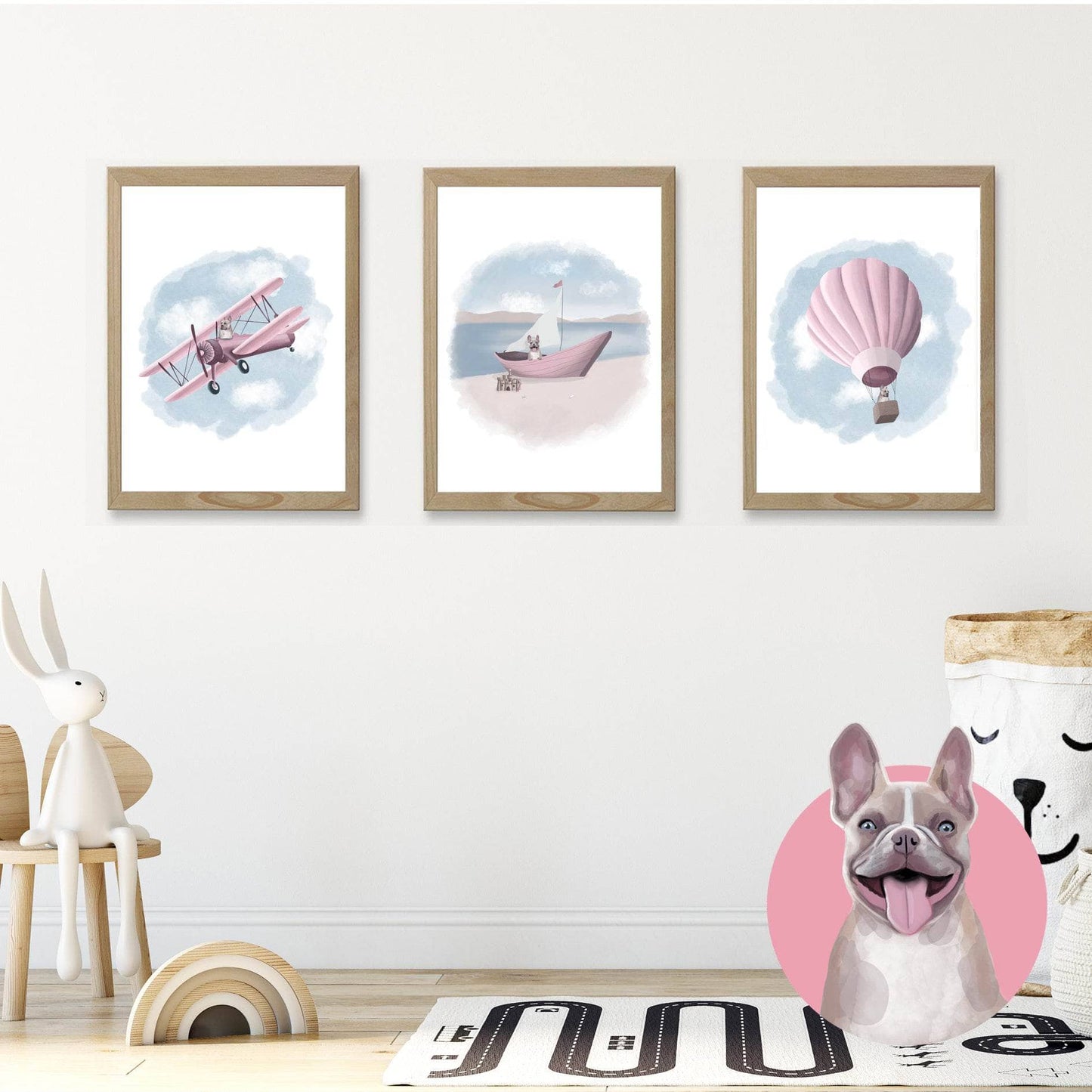 Dogs on Adventures | Set of 3 Mix & Match Wall Art Prints