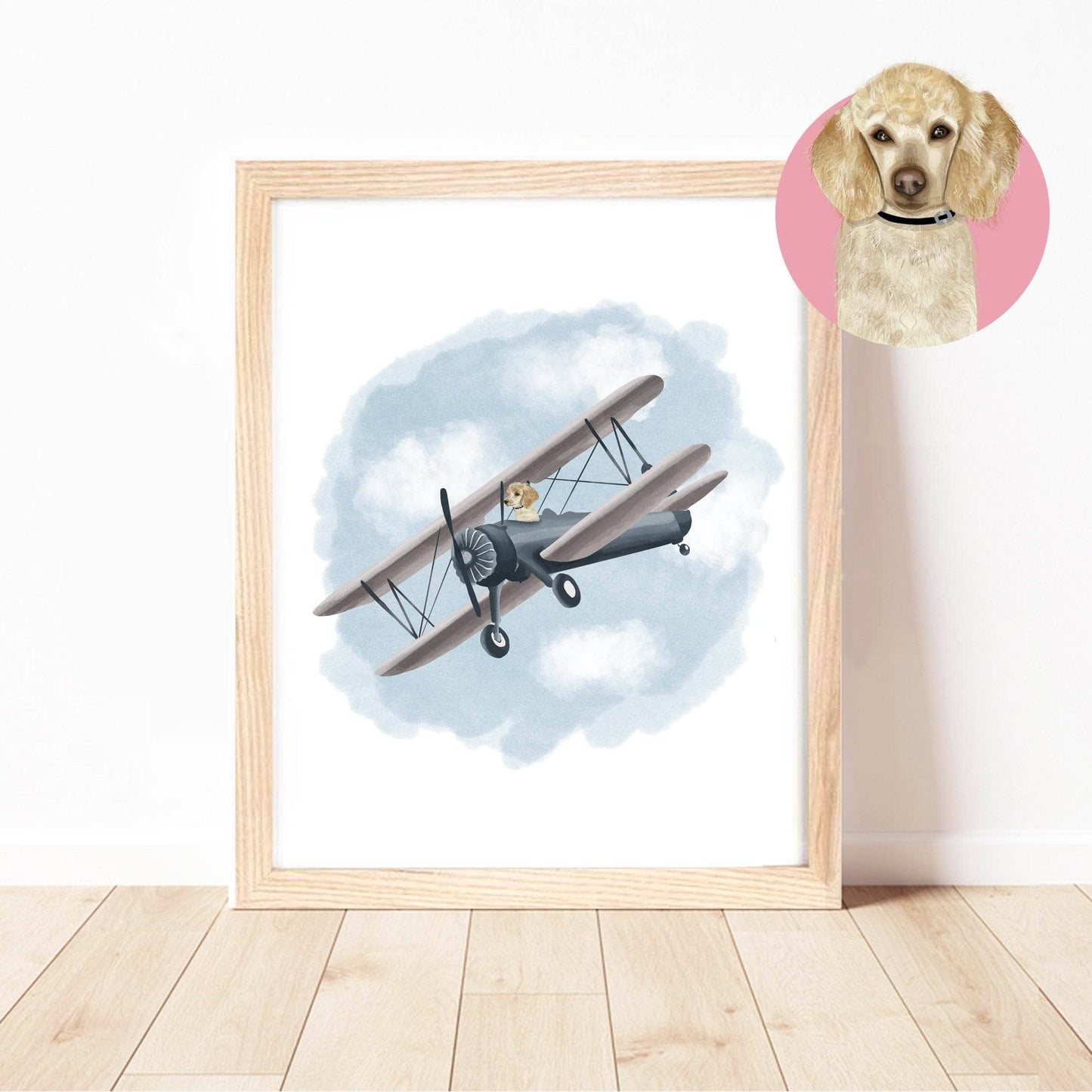 Dogs on Adventures Wall Art Print | Plane