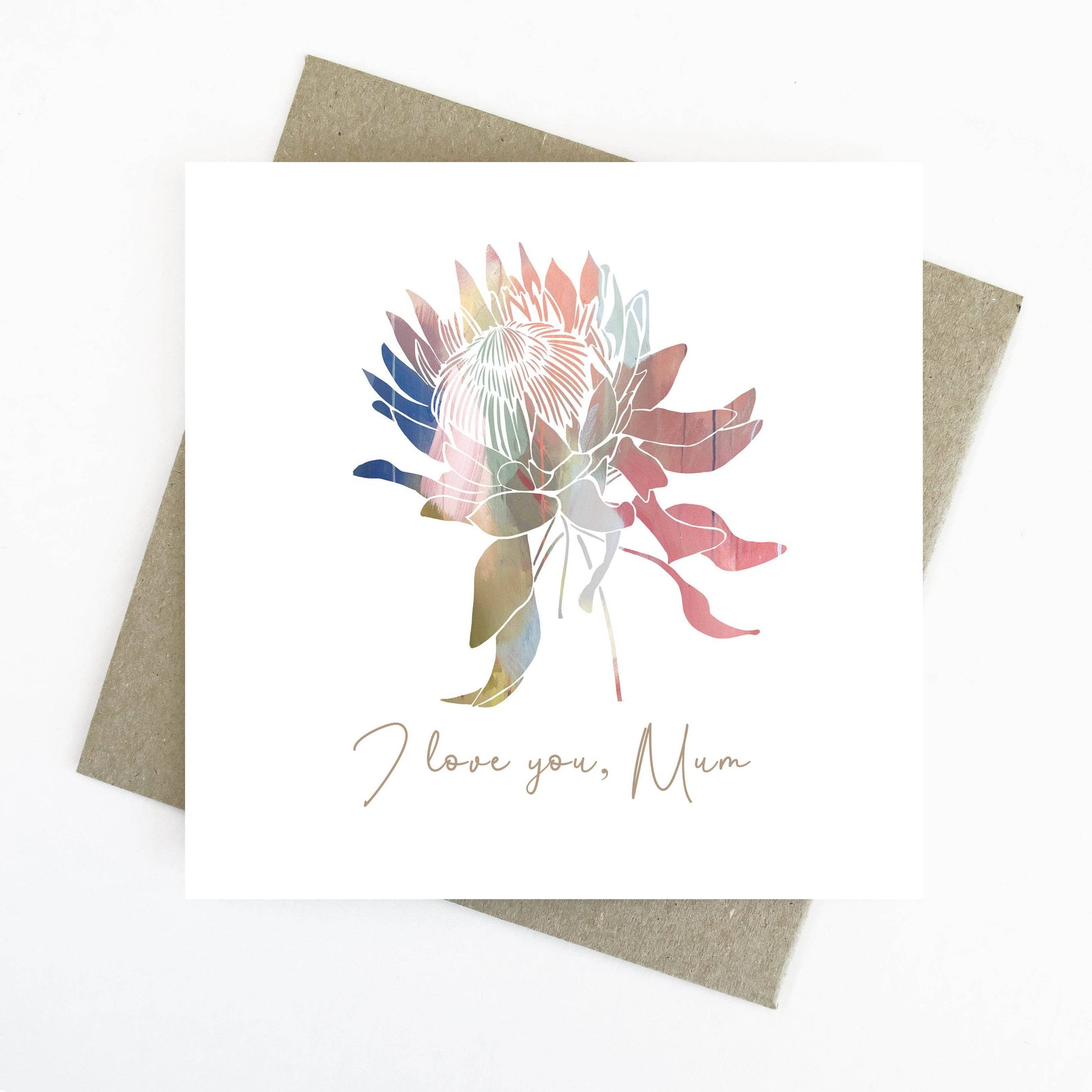 I Love You Mum - Wildflower Greeting Card