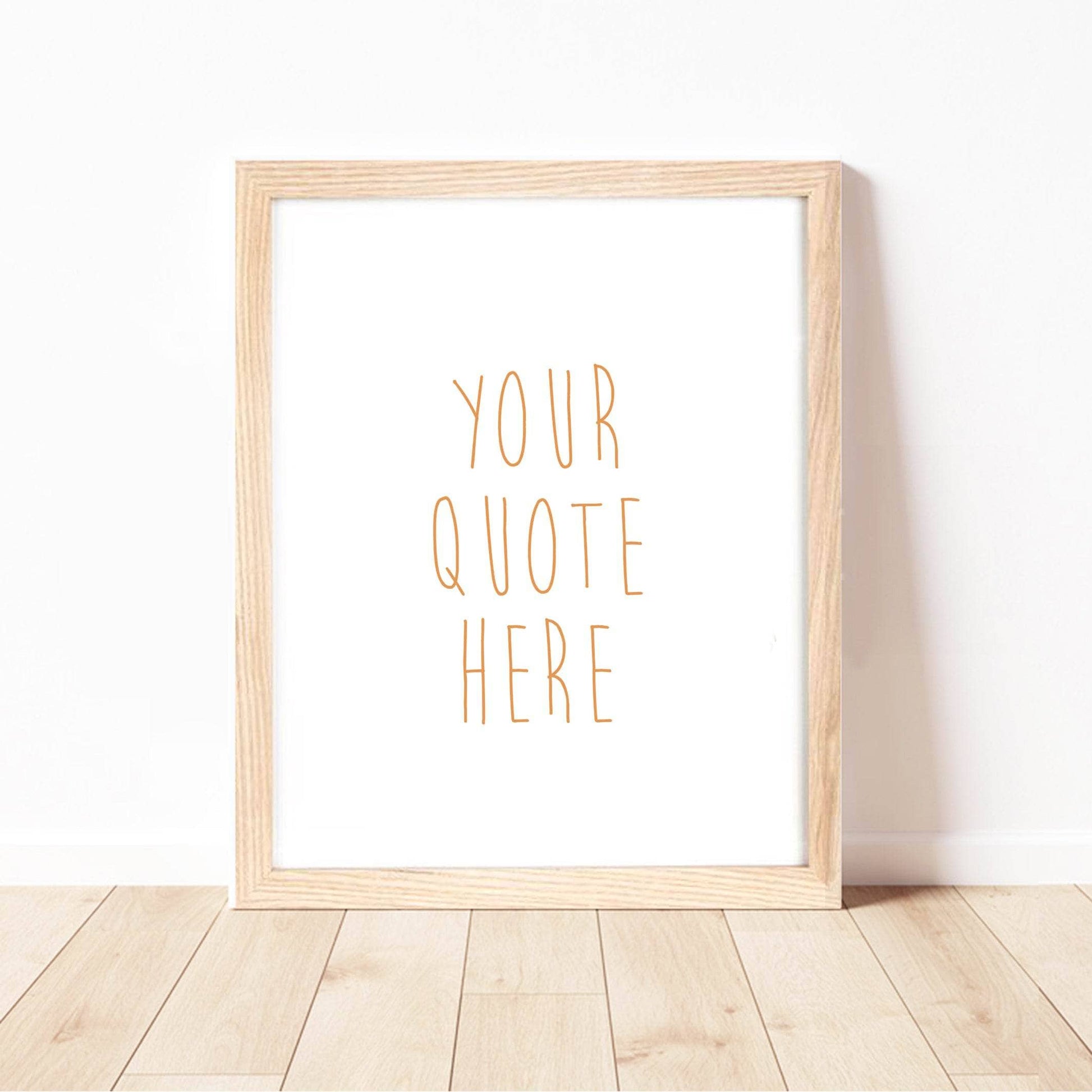 Kids Nursery Wall Art Print Personalised Quote1