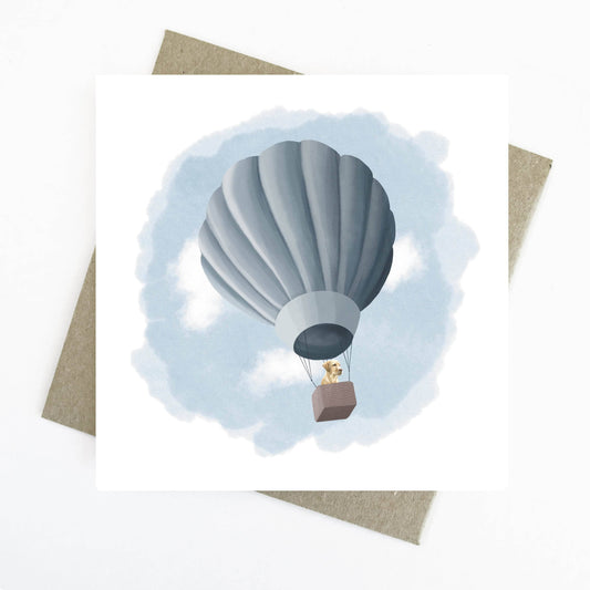 Labrador in Hot Air Balloon | Dogs on Adventures Greeting Card