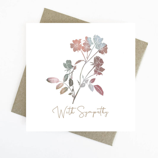 With Sympathy - Wildflower Greeting Card
