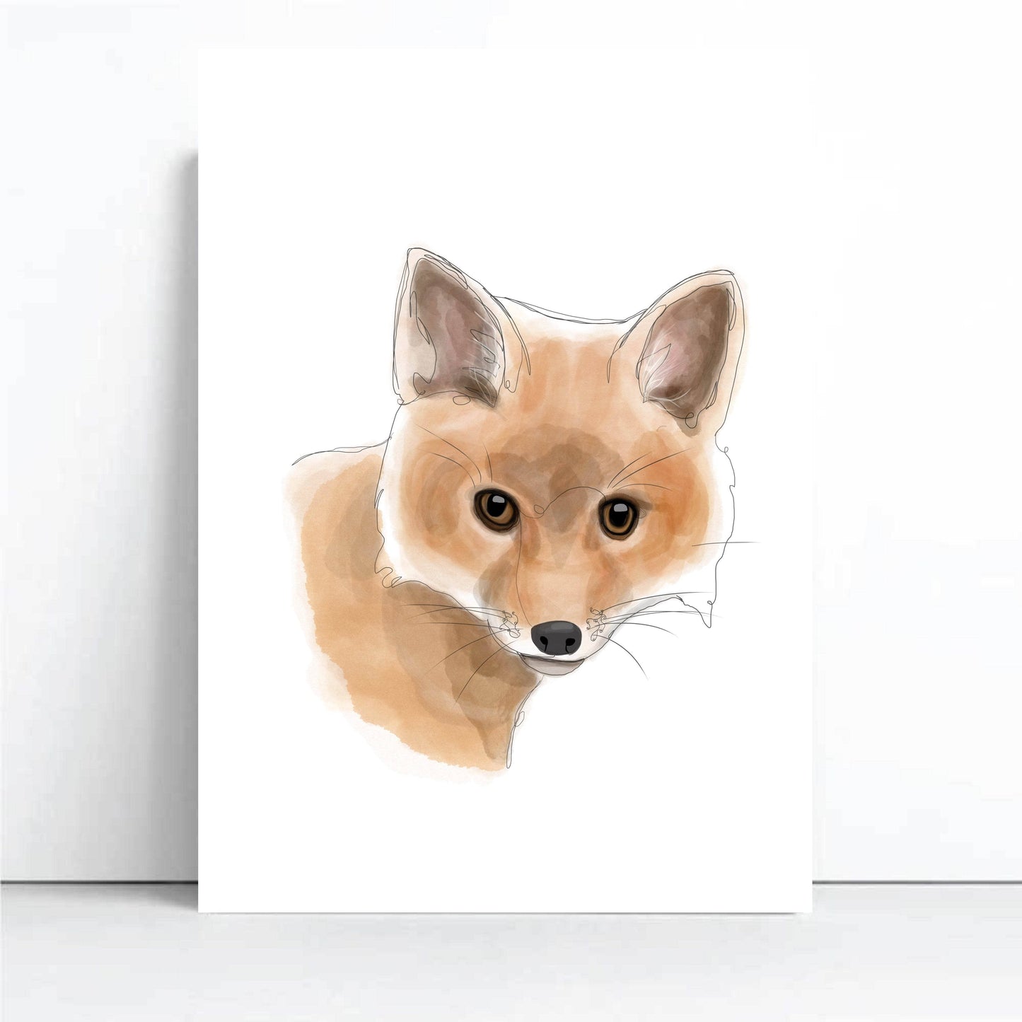 Woodland Animals Nursery Wall Art Print | Baby Fox