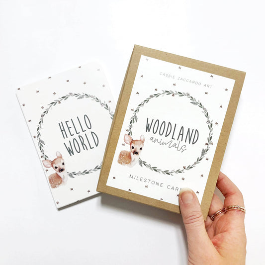 Woodland Animals Milestone Cards